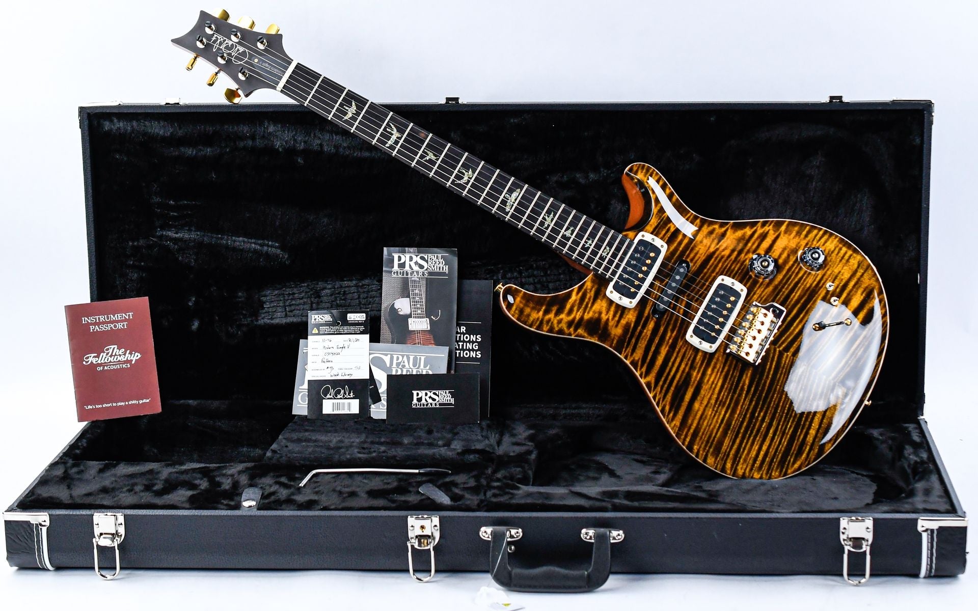 PRS Wood Library Modern Eagle V Yellow Tiger 10 Top