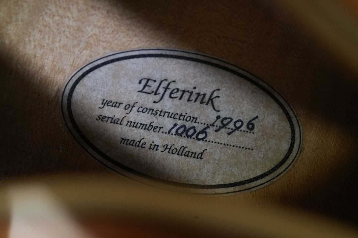Elferink Excalibur Archtop Spruce Flamed Maple Natural 1996