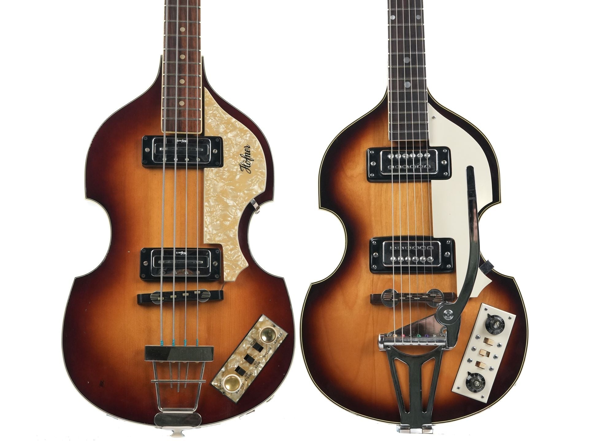 Hofner 500/1 Violin Bass 1968 with Apollo Matching Guitar