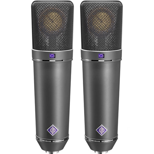 Neumann U 87 Ai Set Z Condenser Microphones Stereo Set, Black