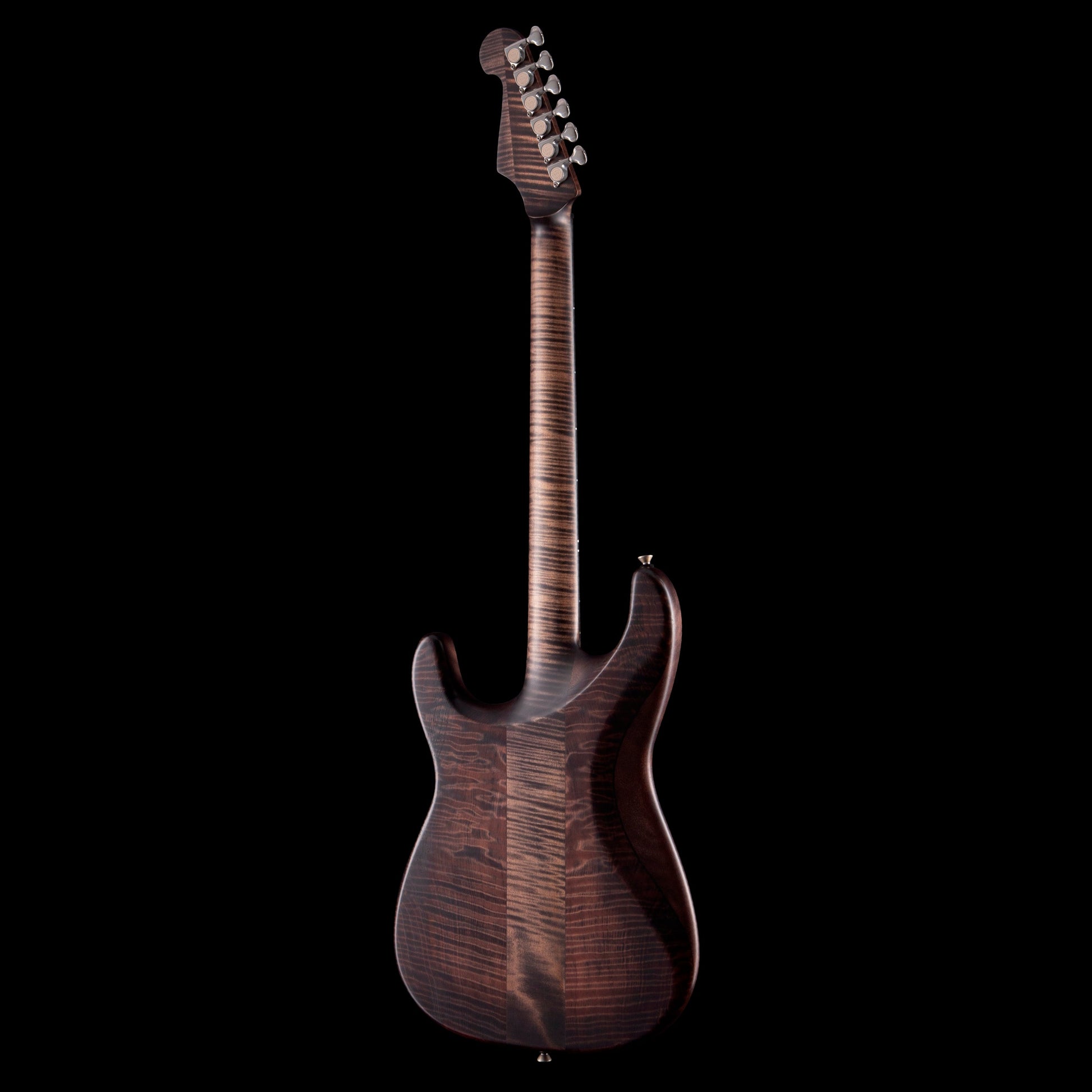 Lucem ST Deluxe Trans Black w/Flamed Giant Redwood Body & Bare Knuckle Irish Tour/Stormy Monday Set