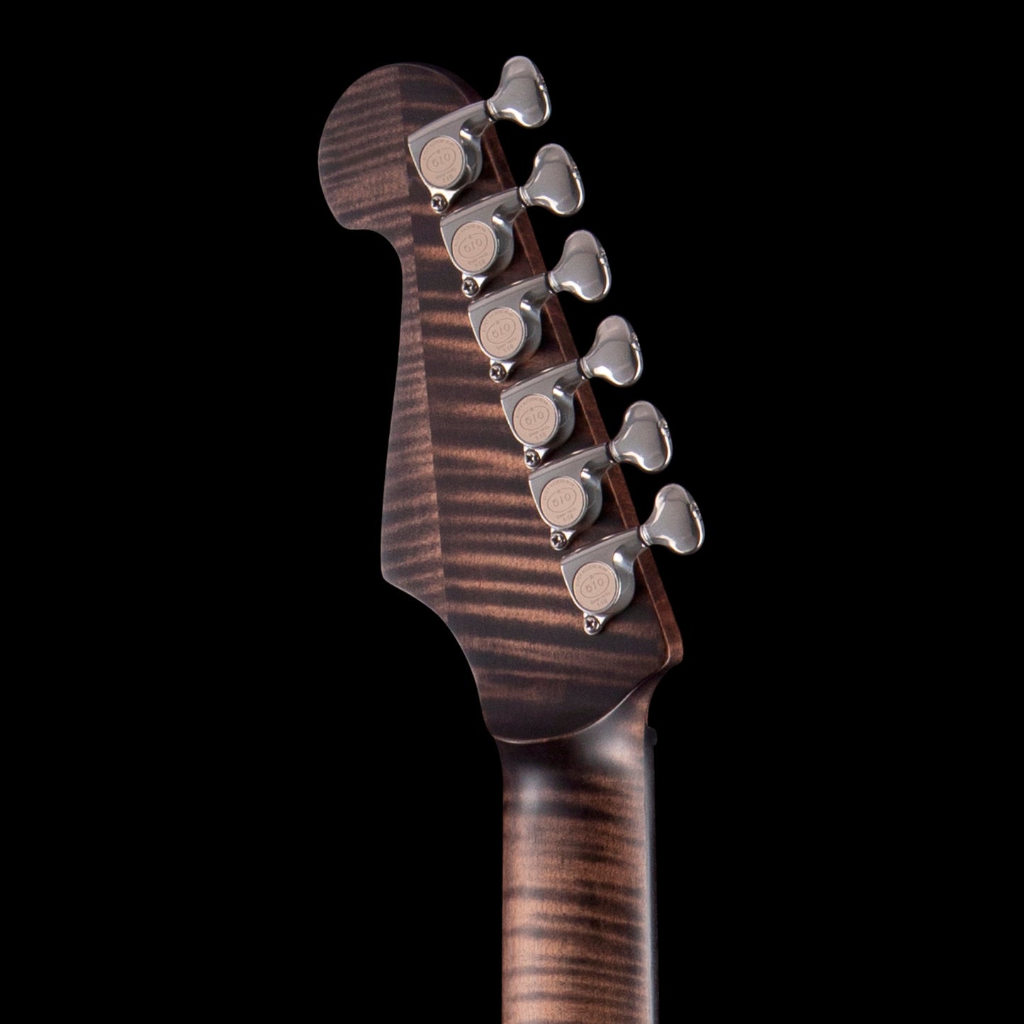 Lucem ST Deluxe Trans Black w/Flamed Giant Redwood Body & Bare Knuckle Irish Tour/Stormy Monday Set