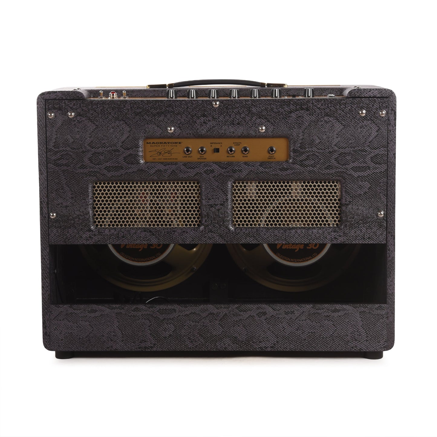 Magnatone Super Fifty-Nine M-80 45w 2x12 Combo Amp Slash Signature Purple Python