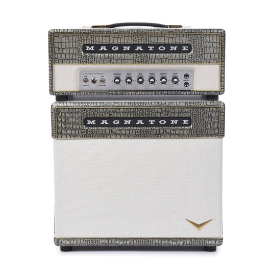 Magnatone Super Fifteen 15w Head Croc Collection Gold and 1x12" Super Fifteen Extension Cabinet Bundle
