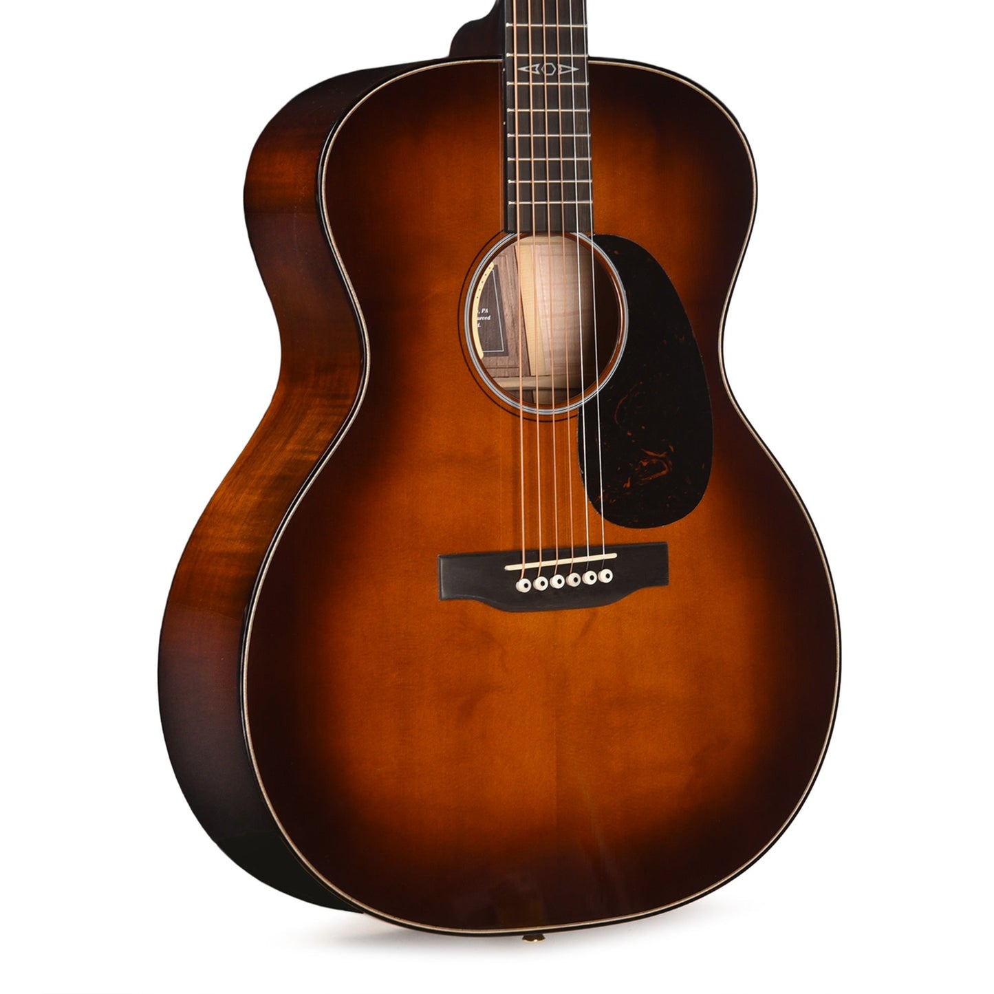 Martin Certified Wood Series GPE Inception Maple Cutaway European Spruce/Flamed Maple Amber Fade Sunburst