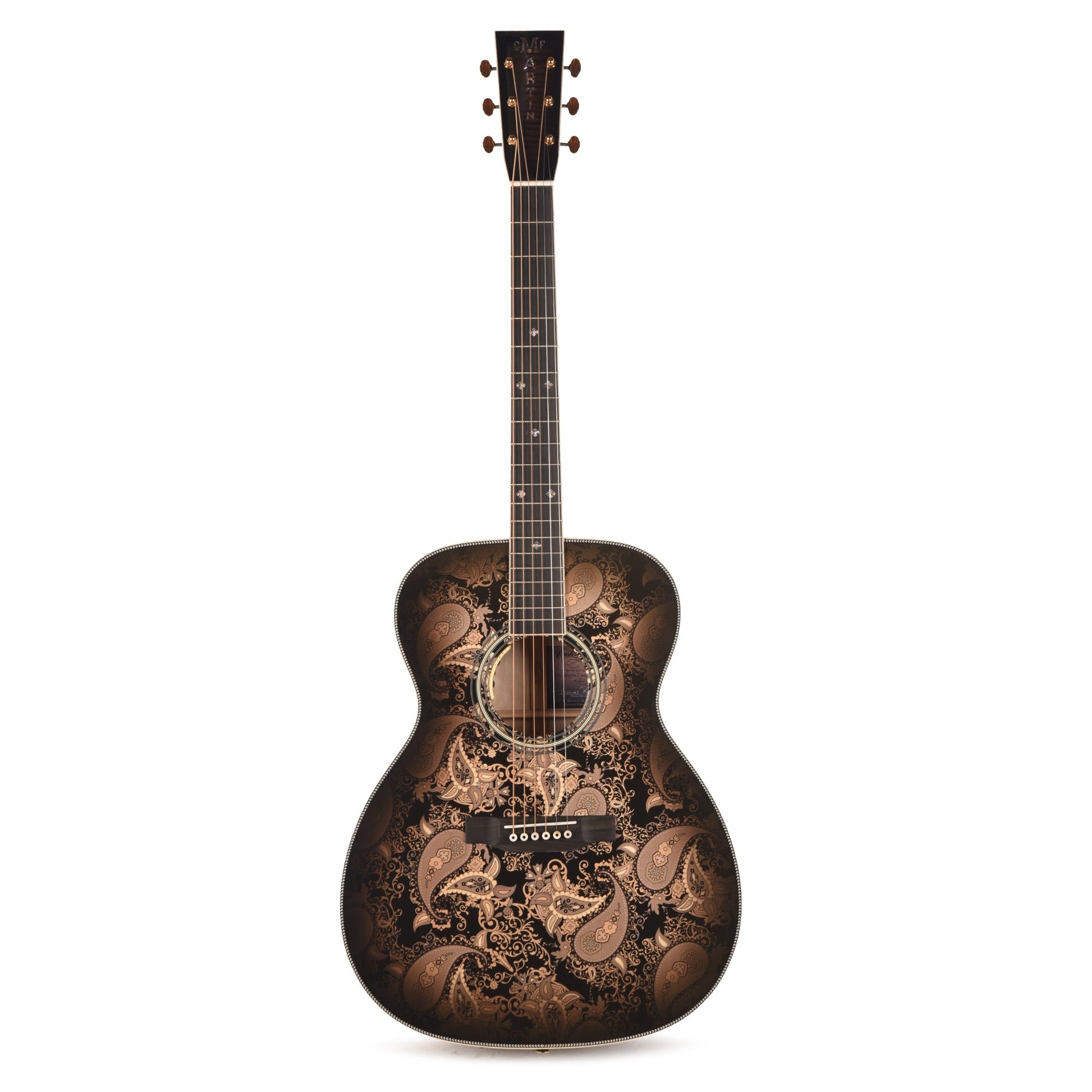 Martin Custom Shop M Paisley Engelmann Spruce/Quilted Maple Ember Burst