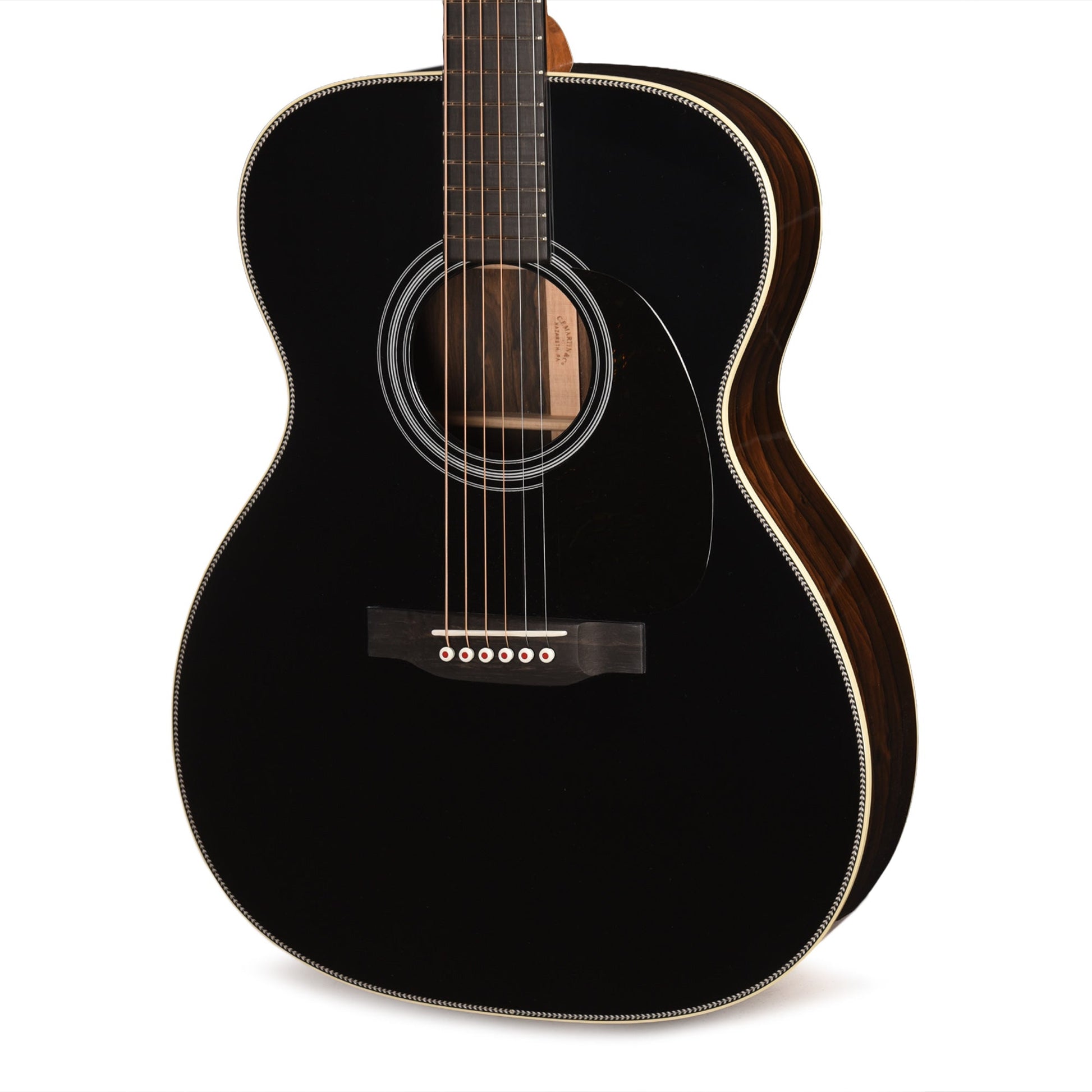 Martin Custom Shop OM-28 Style Auditorium Adirondack Spruce VTS/Ziricote Black Top