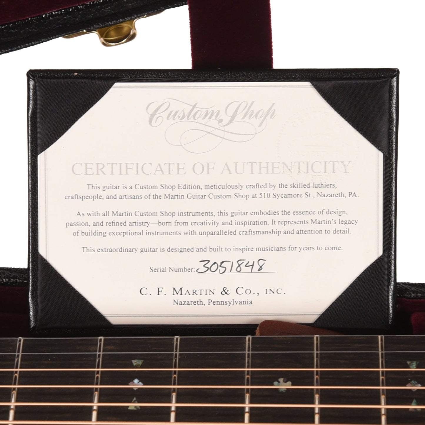 Martin Custom Shop OM-28 Style Auditorium Adirondack Spruce VTS/Ziricote Black Top