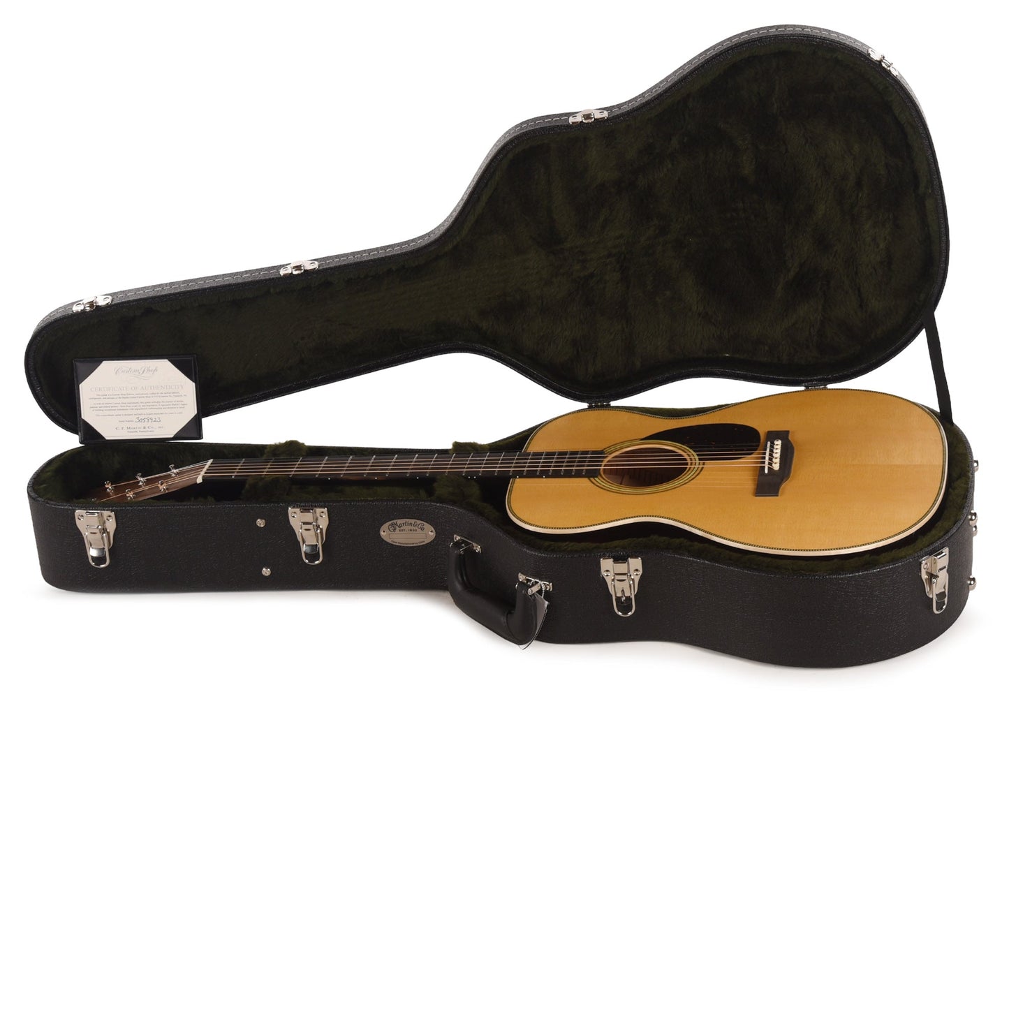 Martin Custom Shop OM-28 Style Auditorium Spruce/Pacific Big Leaf Flamed Maple Natural w/1935 Burst Back & Sides