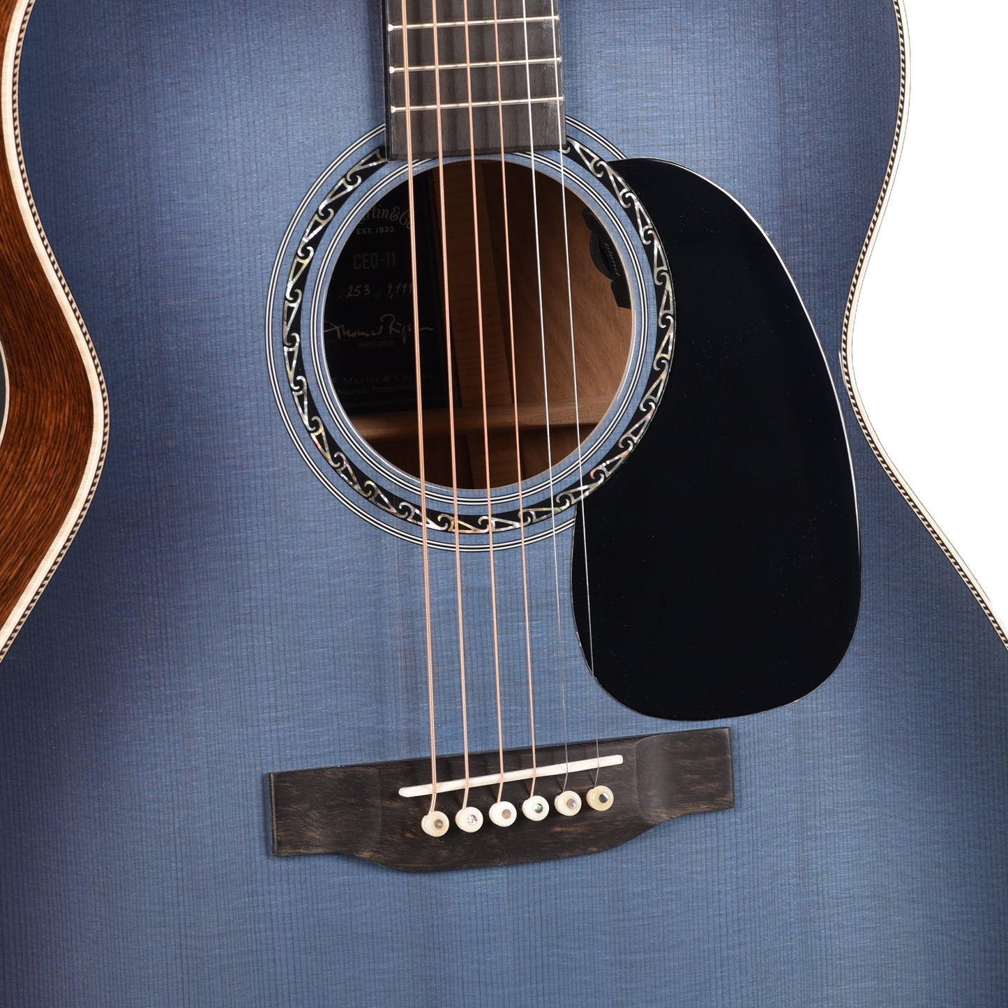 Martin Limited Edition CEO-11 European Spruce/White Oak New Horizons Blue Burst