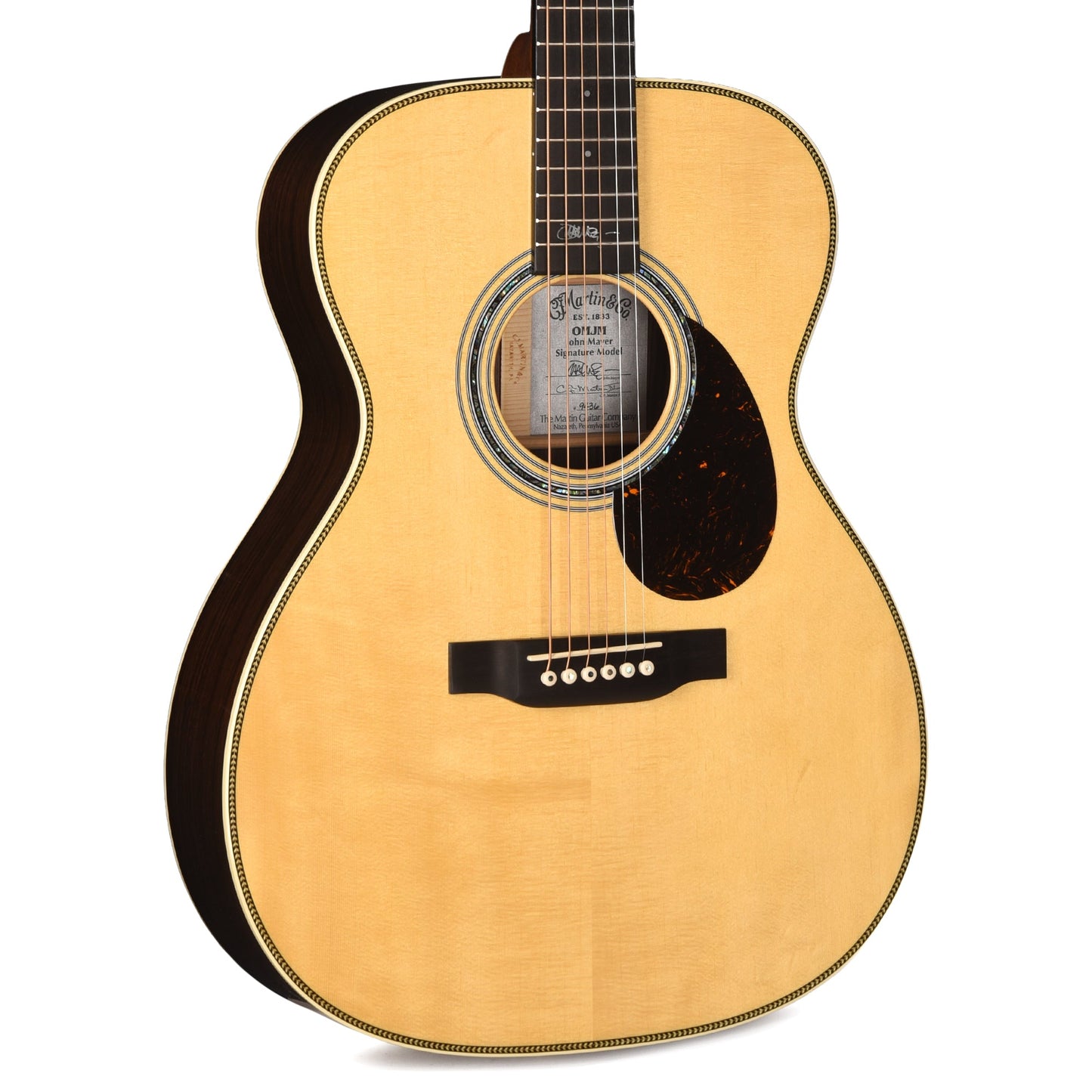Martin OMJM John Mayer Signature Engelmann Spruce/Rosewood Antique Toner Natural