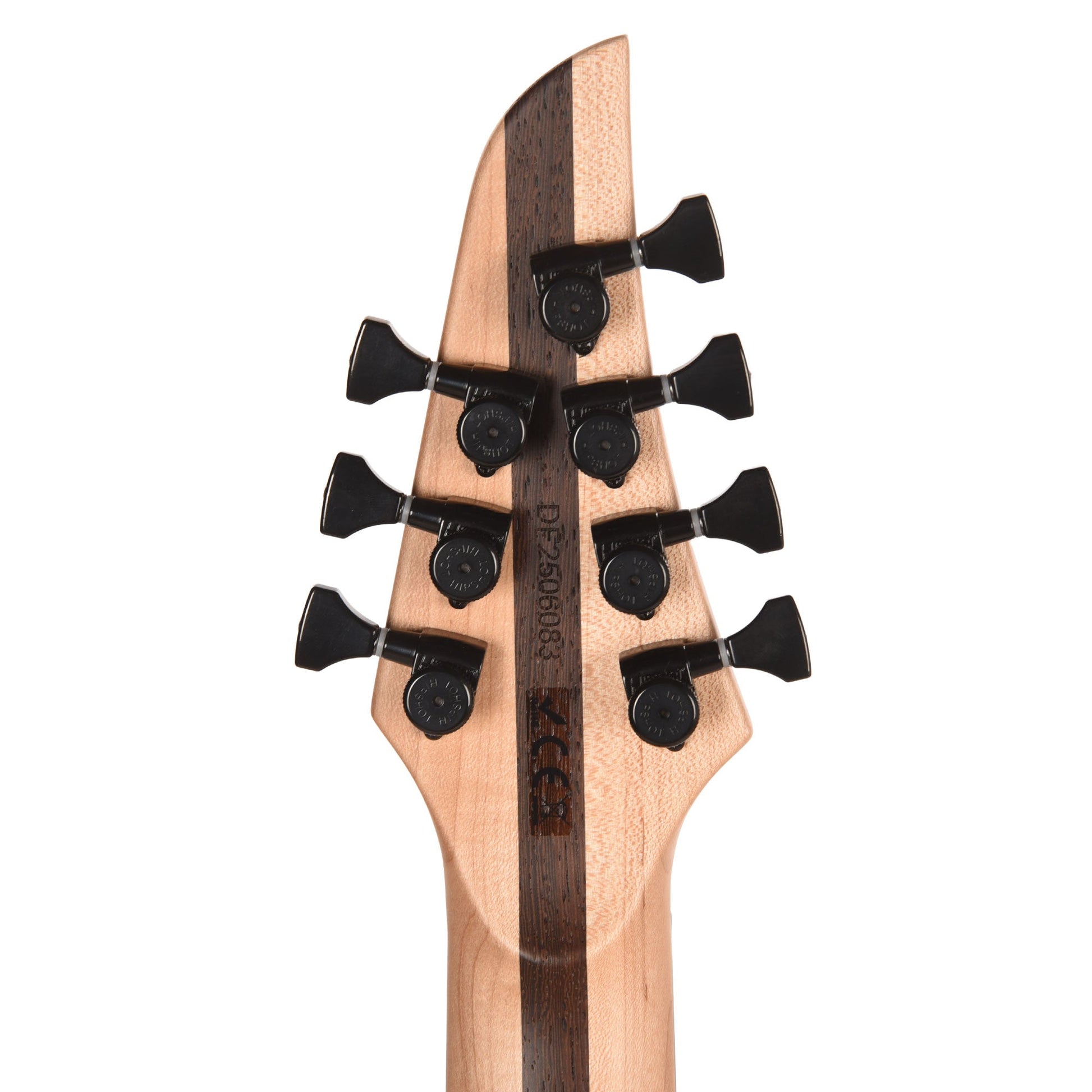 Mayones Duvell Elite 4Ever 7 AAA Curly Poplar Natural Fade Black Burst