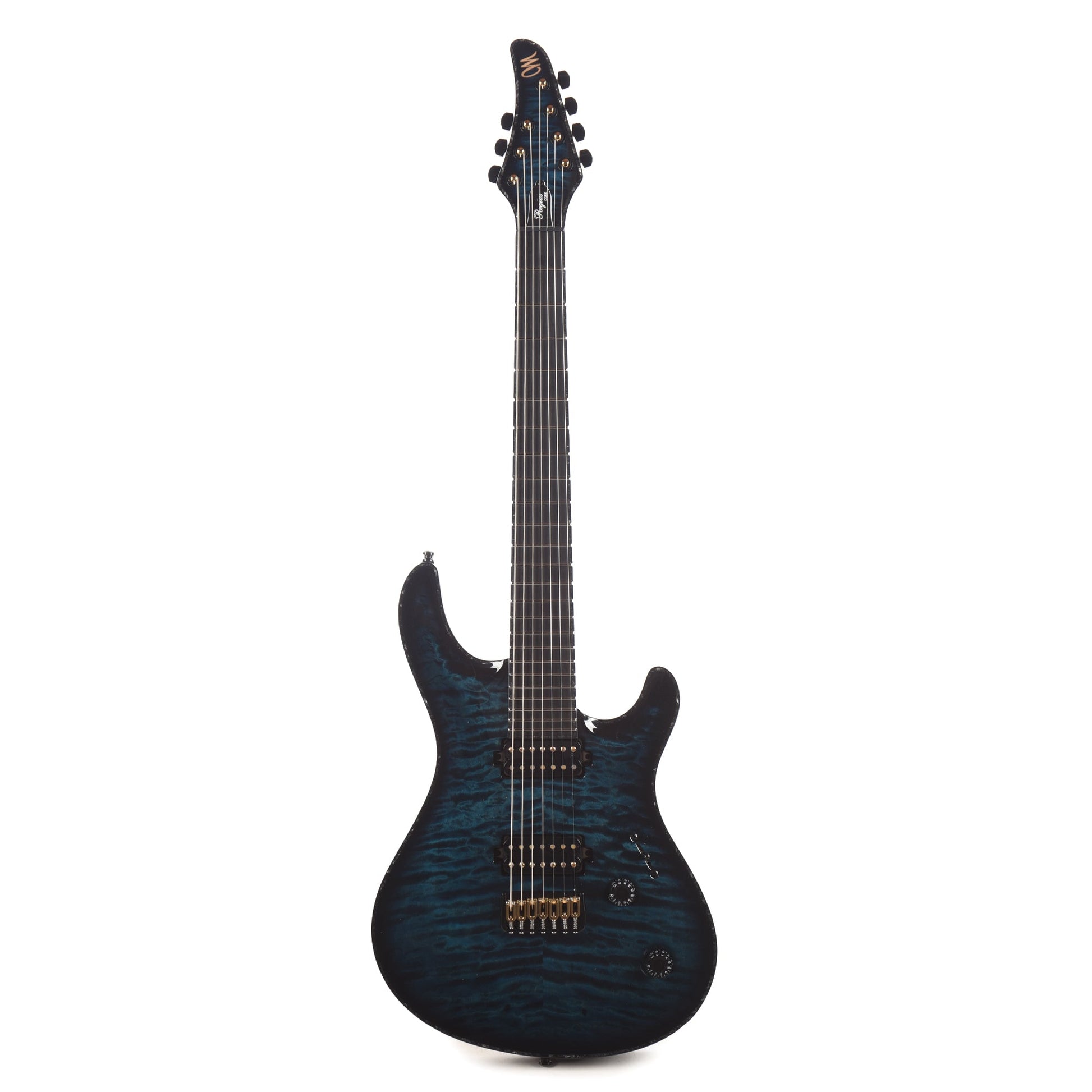 Mayones Regius Core 7 Quilted Maple 5A/Swamp Ash Trans Turquoise