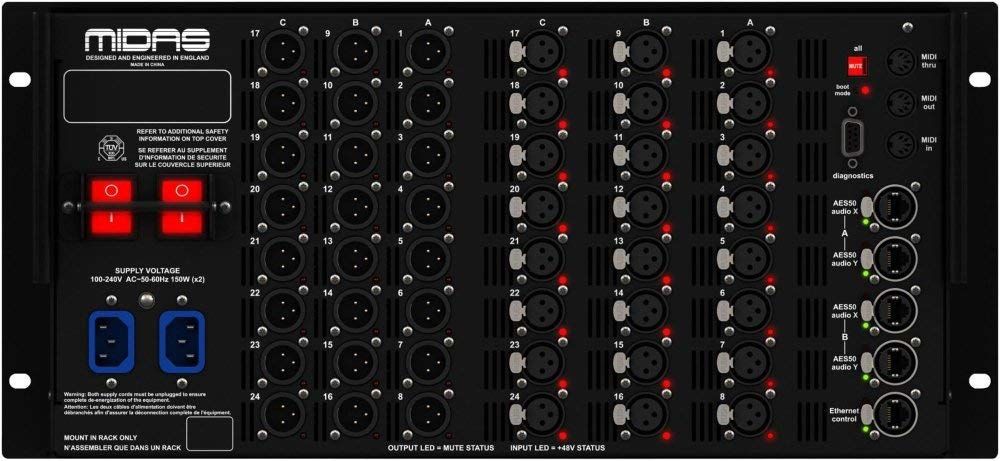 Midas DL231 24-Input, 24-Output Active Microphone Splitter