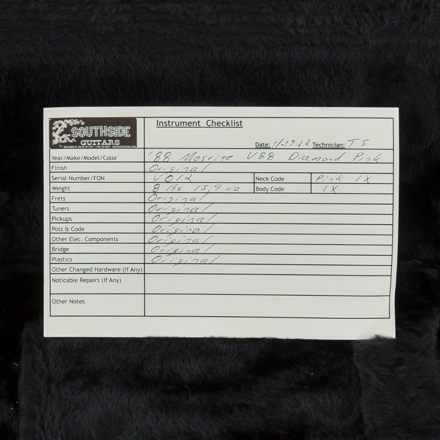 Mosrite V-88 Diamond Bubblegum 1988