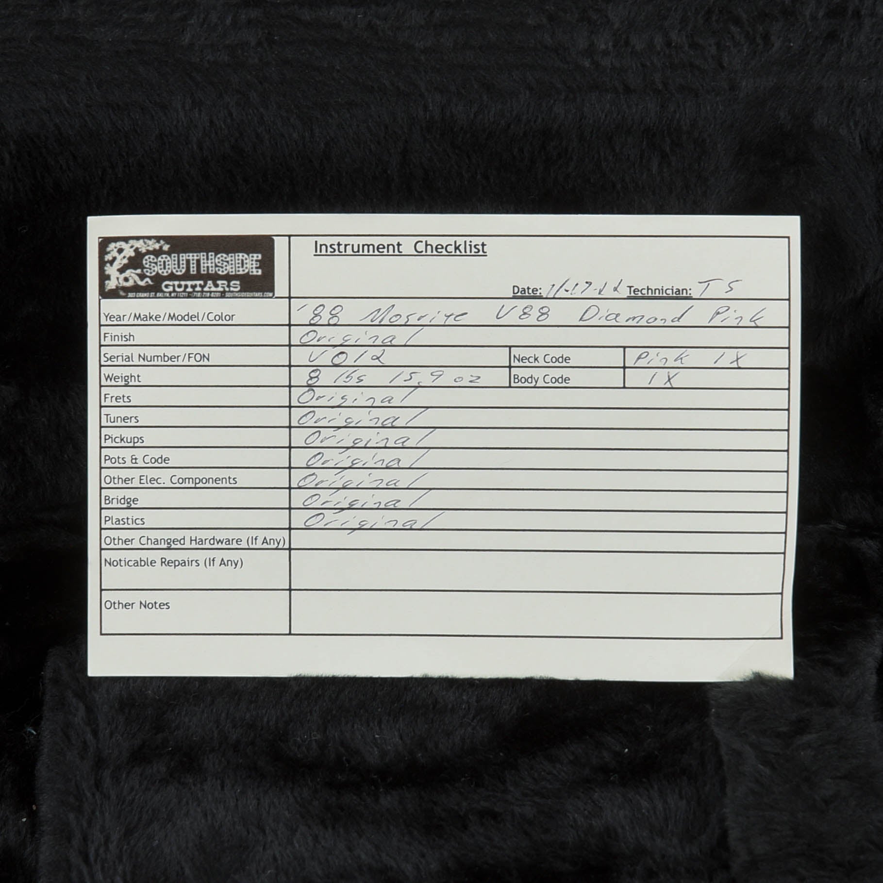 Mosrite V-88 Diamond Bubblegum 1988