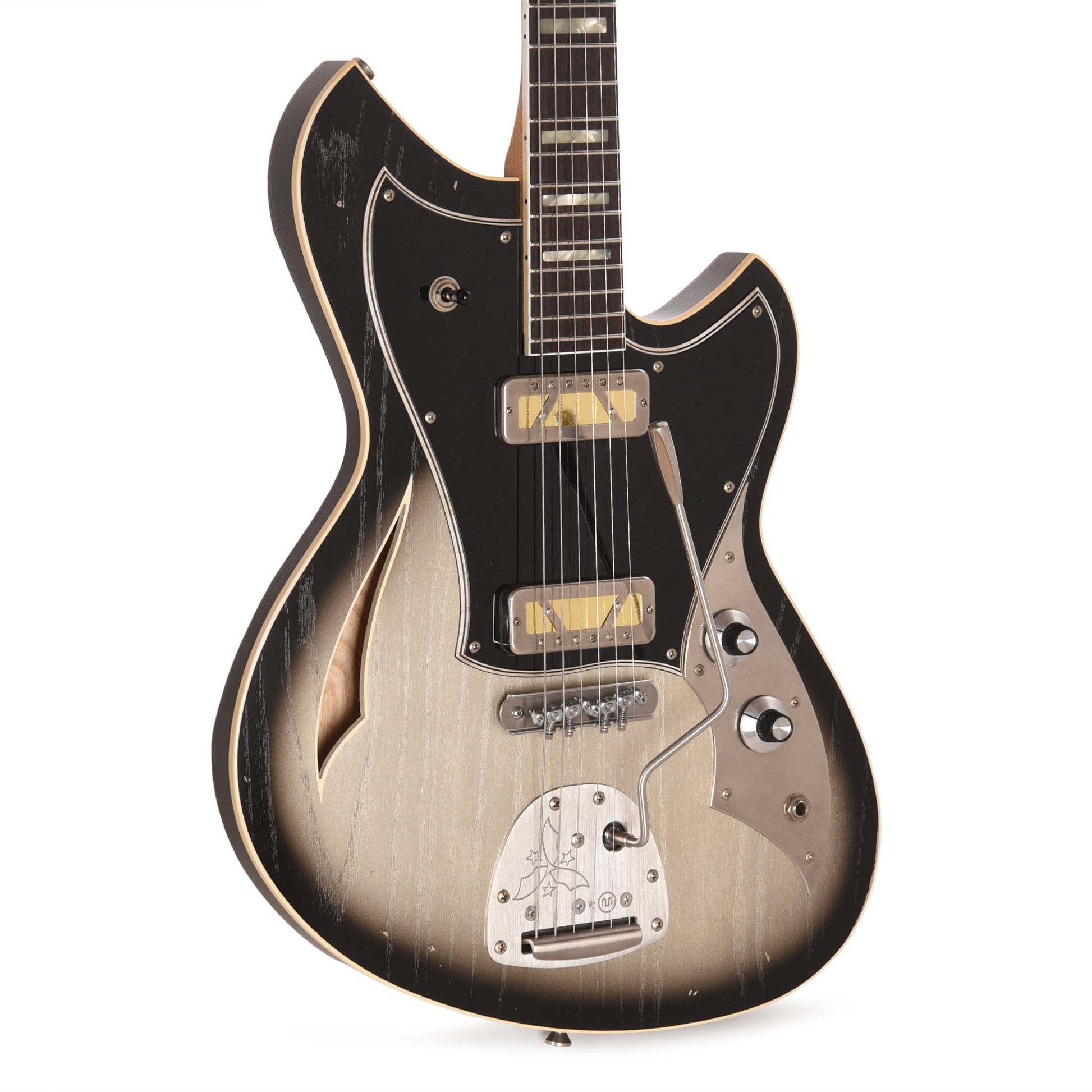 Novo Custom Miris J Light Distress Inca Burst w/Matching Headstock & Lollar Gold Foil Pickups
