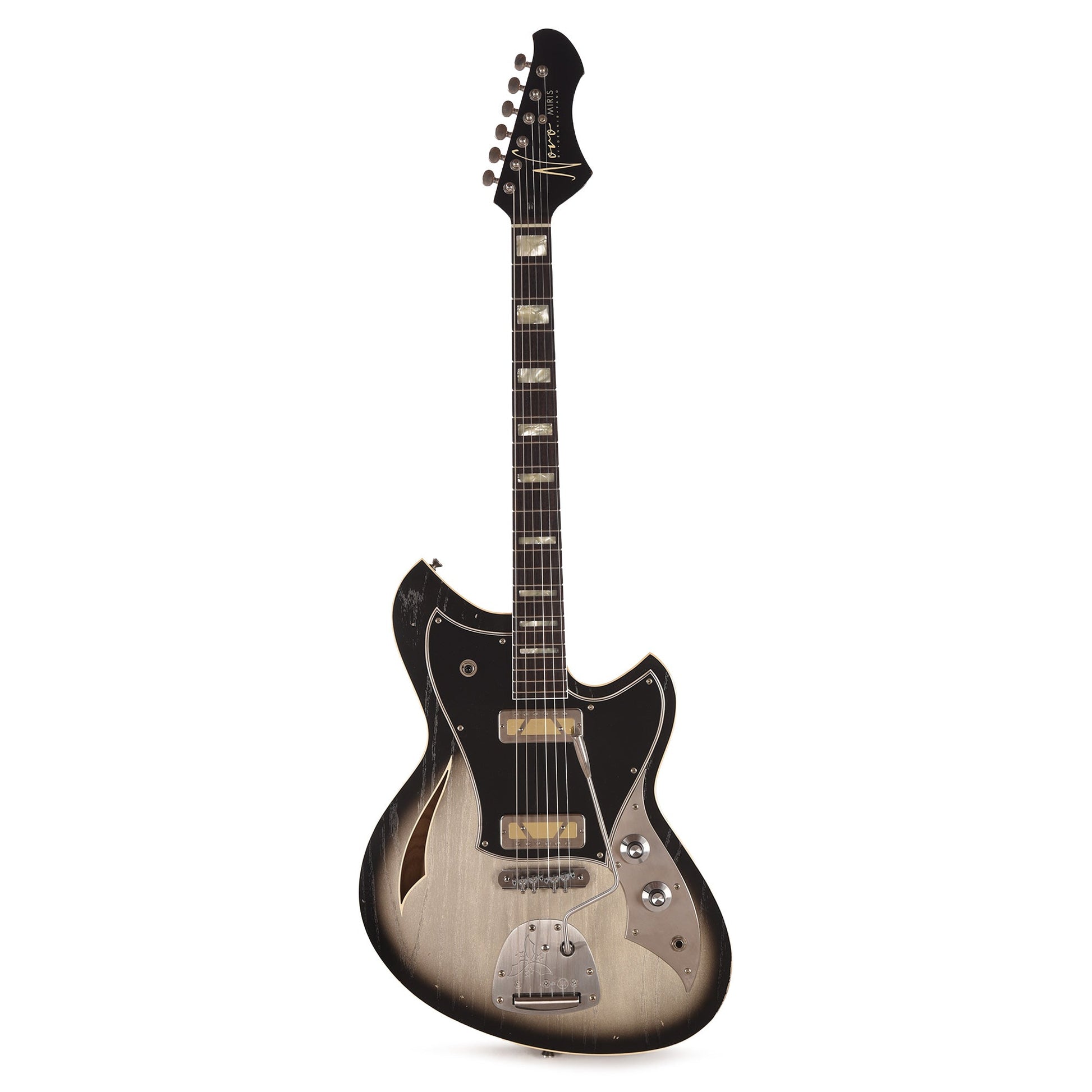 Novo Custom Miris J Light Distress Inca Burst w/Matching Headstock & Lollar Gold Foil Pickups