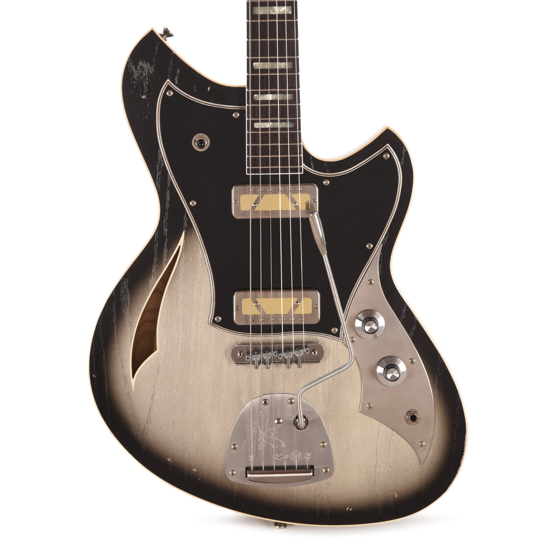 Novo Custom Miris J Light Distress Inca Burst w/Matching Headstock & Lollar Gold Foil Pickups