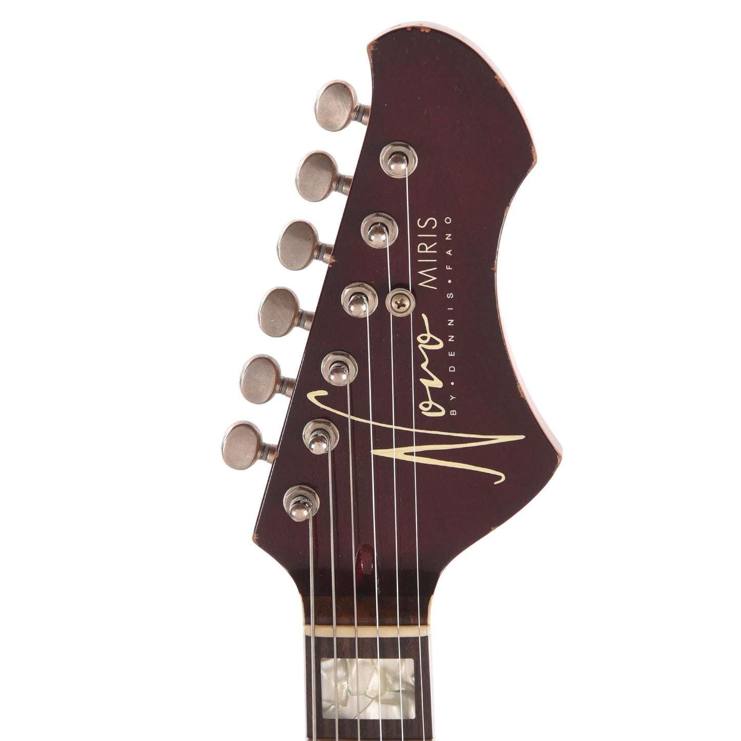 Novo Dealer Limited Miris J HH Harmony Burst Light Distress w/ Amber Back & Sides & Lollar Low Wind Imperial Humbuckers