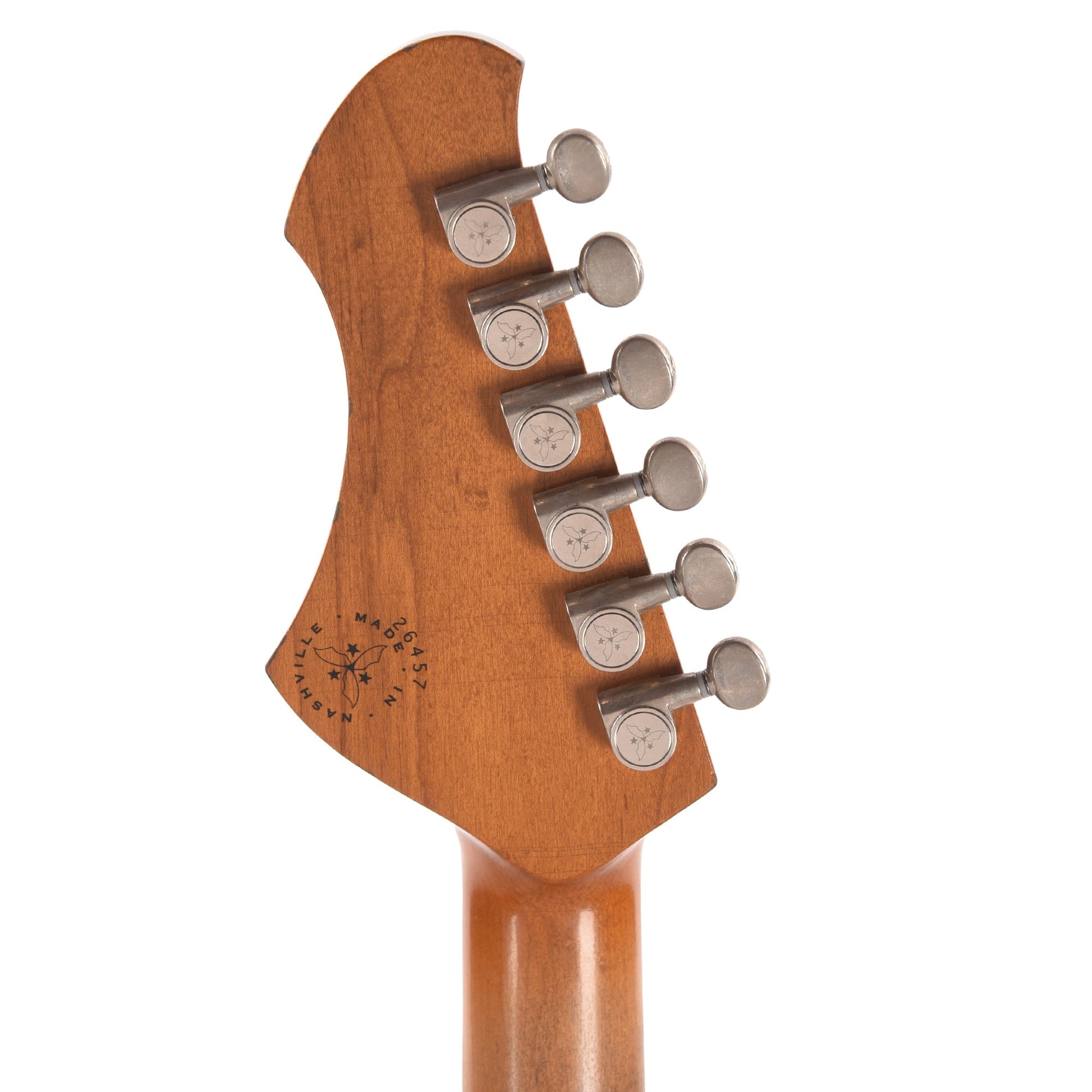 Novo Dealer Limited Miris J HH Pelham Burst Light Distress w/ Amber Back & Sides & Lollar Low Wind Imperial Humbuckers