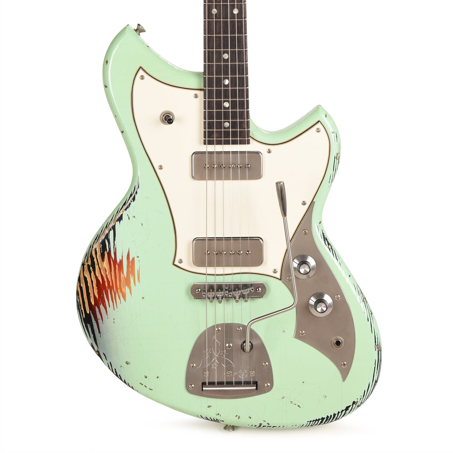 Novo Dealer Limited Serus J Surf Green over '64 3-Tone Burst Medium Distress w/Fralin P-90s