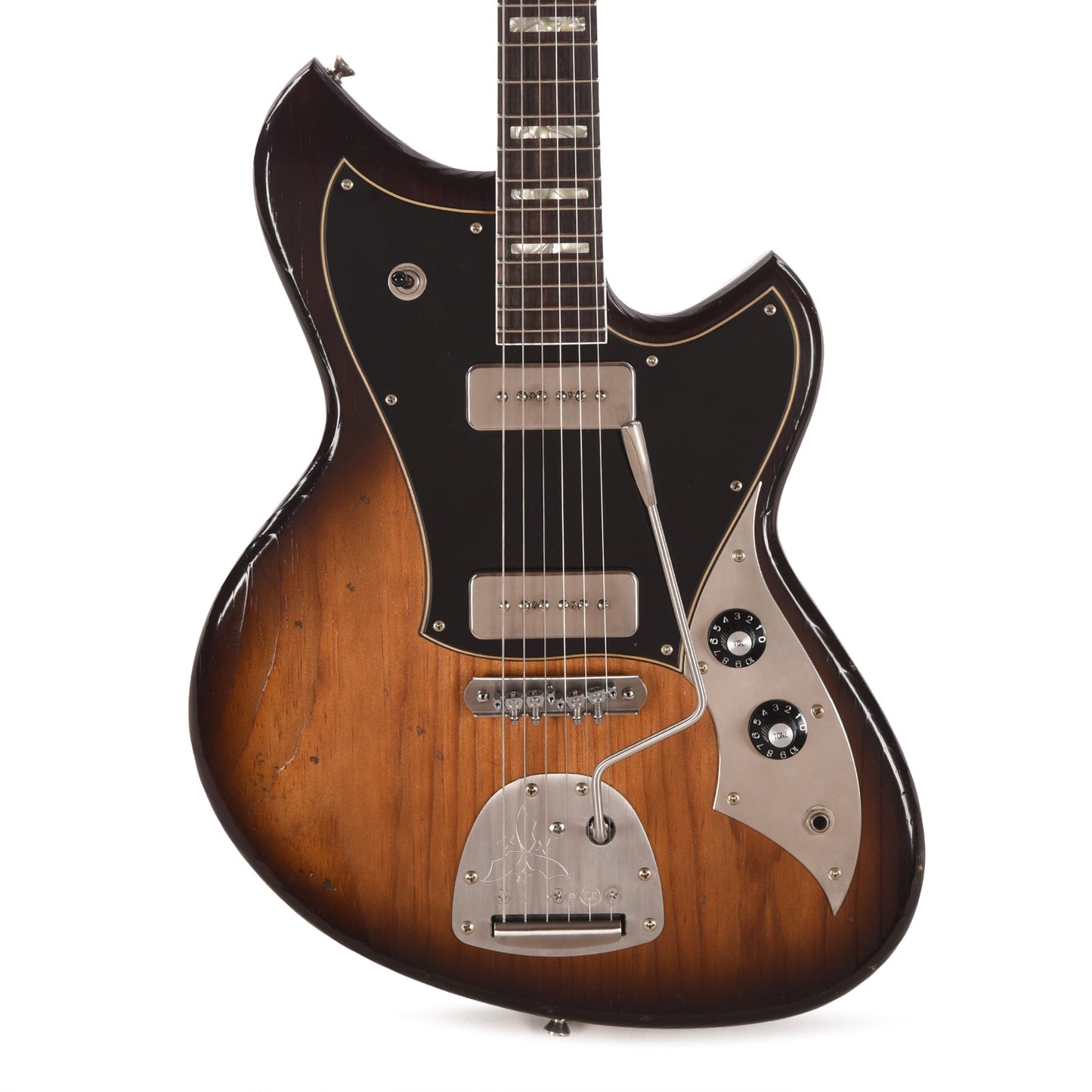 Novo Serus J Amber Burst Light Distress w/ Fralin P-90 Pickups