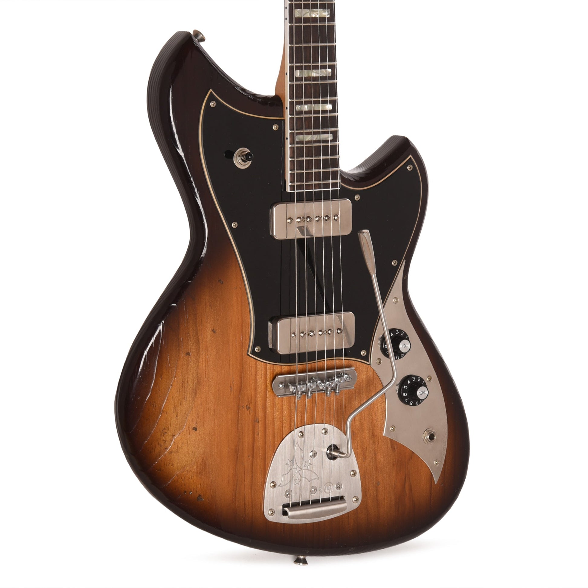 Novo Serus J Amber Burst Light Distress w/ Fralin P-90 Pickups