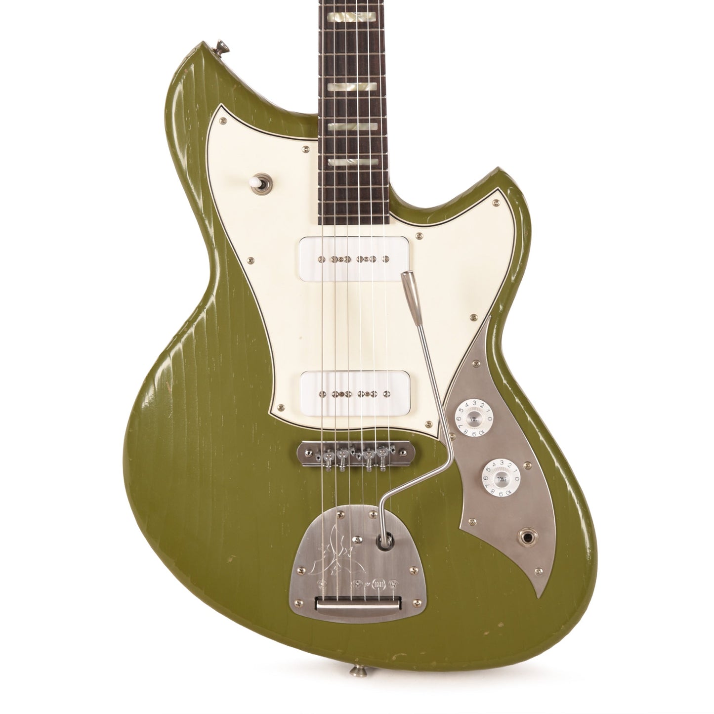 Novo Serus J Uffington Green Light Distress w/ Fralin P-90 Pickups