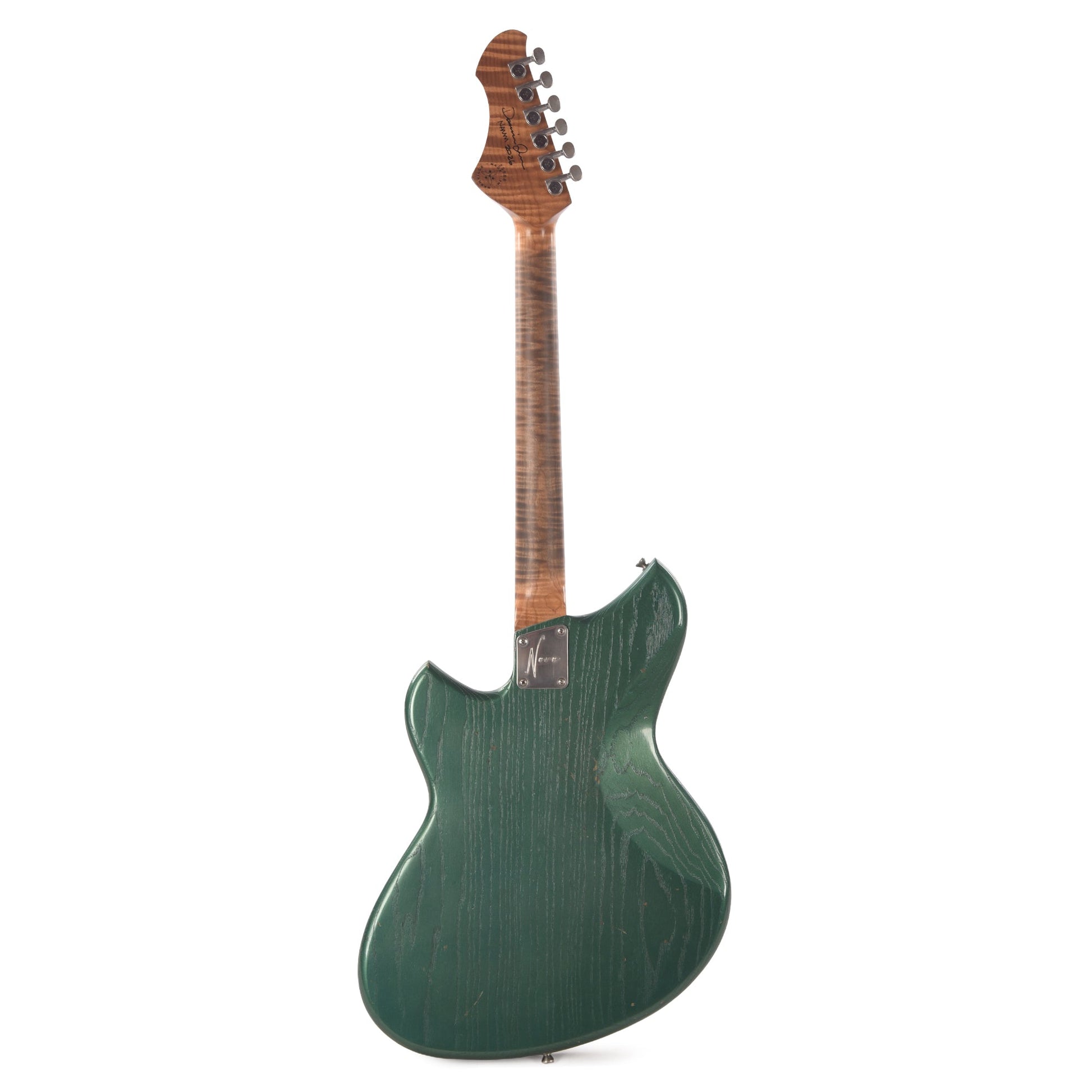 Novo Miris J Custom Sherwood Green Light Distress w/Novo Gold Foils by Lollar (Displayed at NAMM 2026, Signed by Dennis Fano)