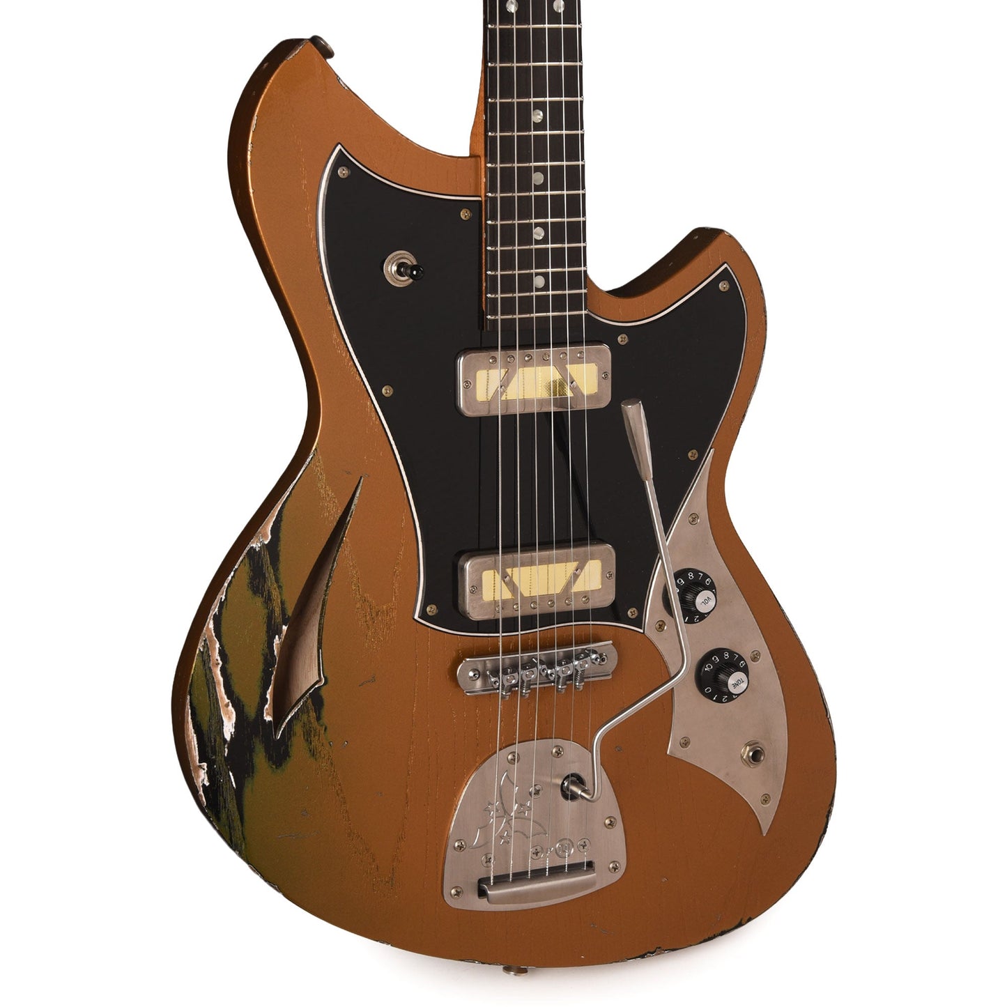 Novo Miris J Medium Distress Gold Top Over Bull Black w/Novo Gold Foils