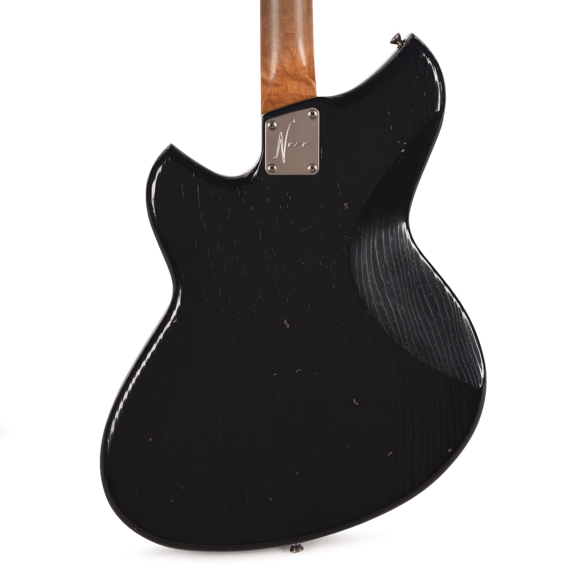 Novo Custom Serus J Light Distress Bull Black w/Matching Headstock & Fralin Pure PAF Humbuckers