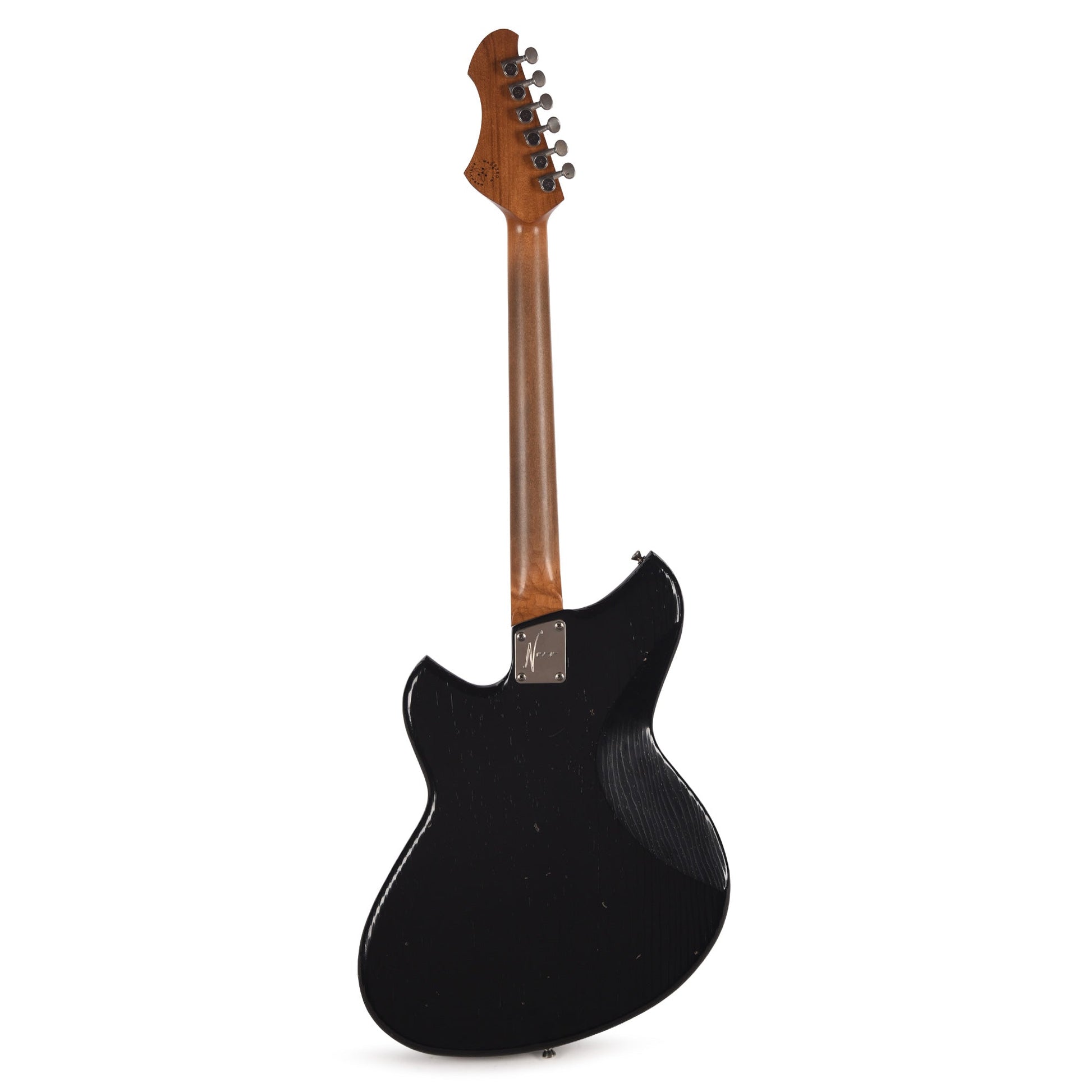 Novo Custom Serus J Light Distress Bull Black w/Matching Headstock & Fralin Pure PAF Humbuckers