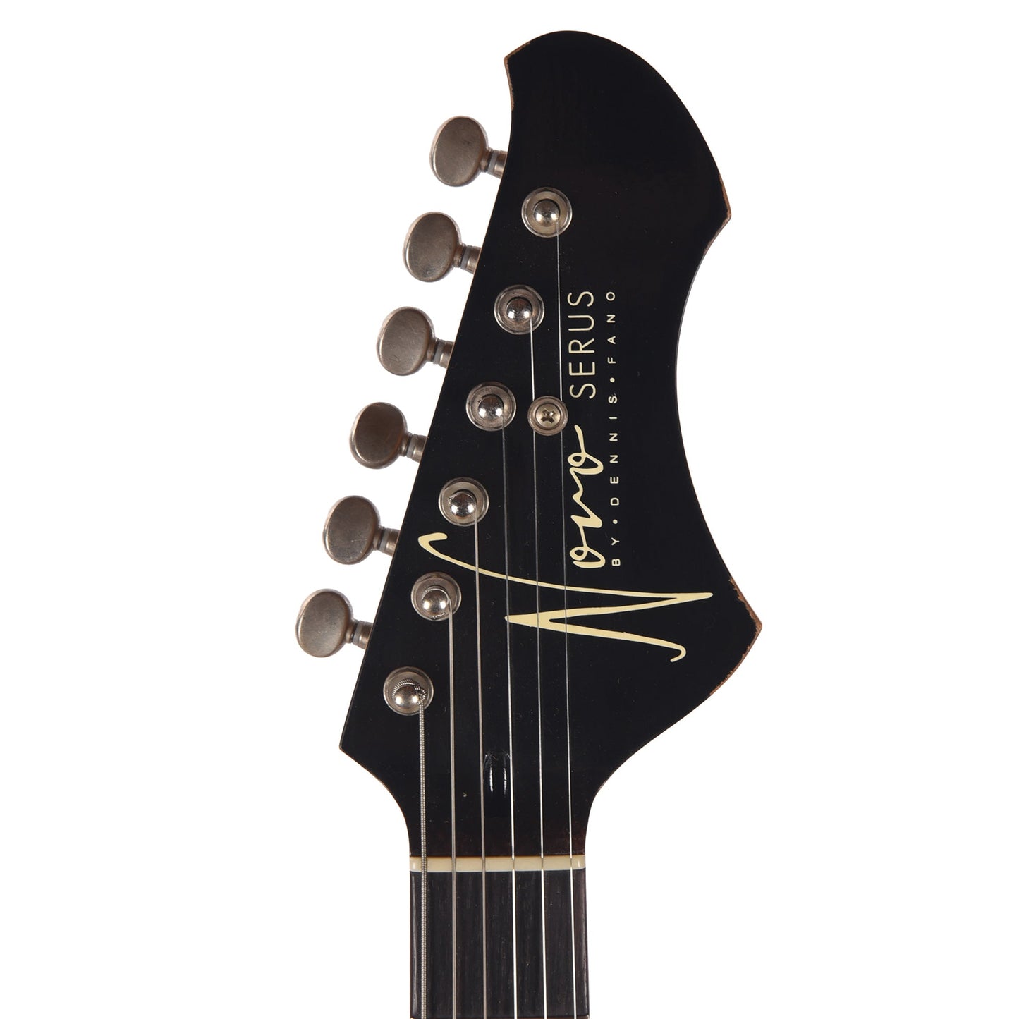 Novo Custom Serus J Light Distress Bull Black w/Matching Headstock & Fralin Pure PAF Humbuckers