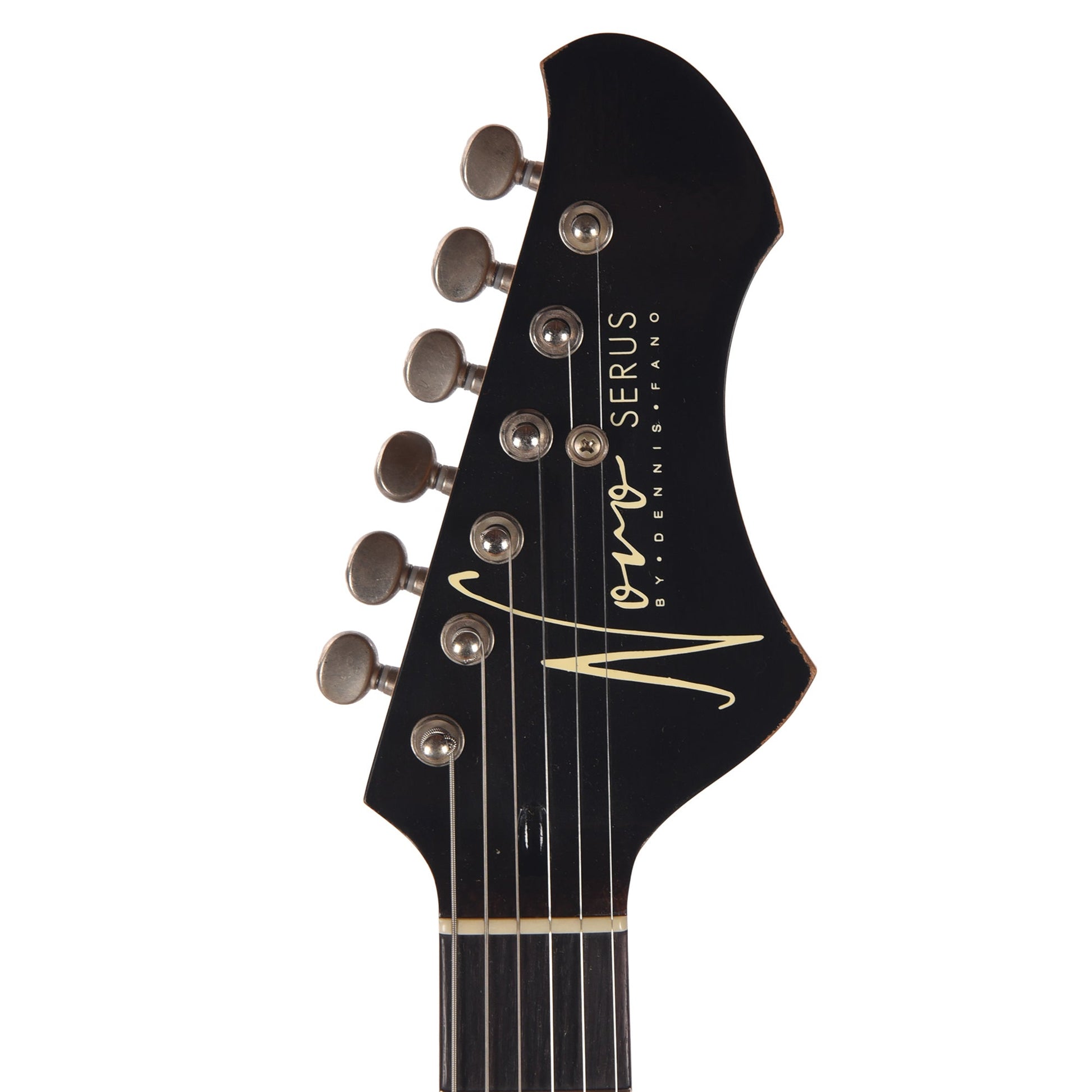 Novo Custom Serus J Light Distress Bull Black w/Matching Headstock & Fralin Pure PAF Humbuckers