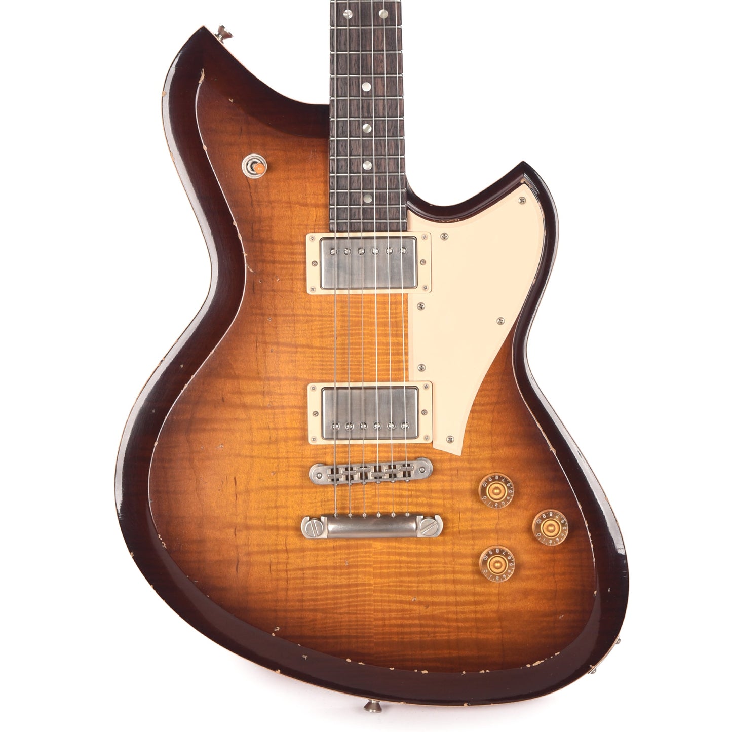 Novo Dealer Limited Serus Chambered H2 Tobacco Burst Light Distress w/Lollar Low-Wind Imperials (Displayed at NAMM 2026, Signed by Dennis Fano)