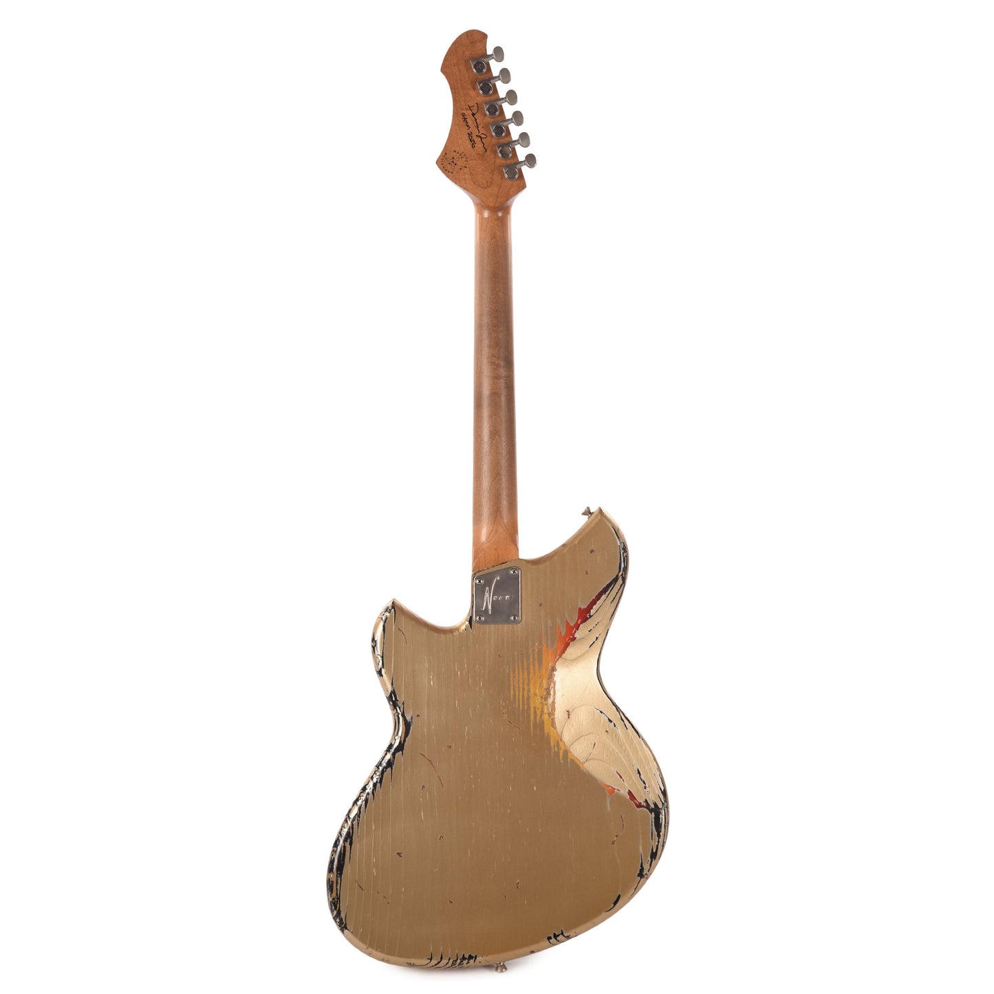 Novo Dealer Limited Serus J Shoreline Gold over '64 3-Tone Burst Medium Distress w/Fralin P-90s (Displayed at NAMM 2026, Signed by Dennis Fano)