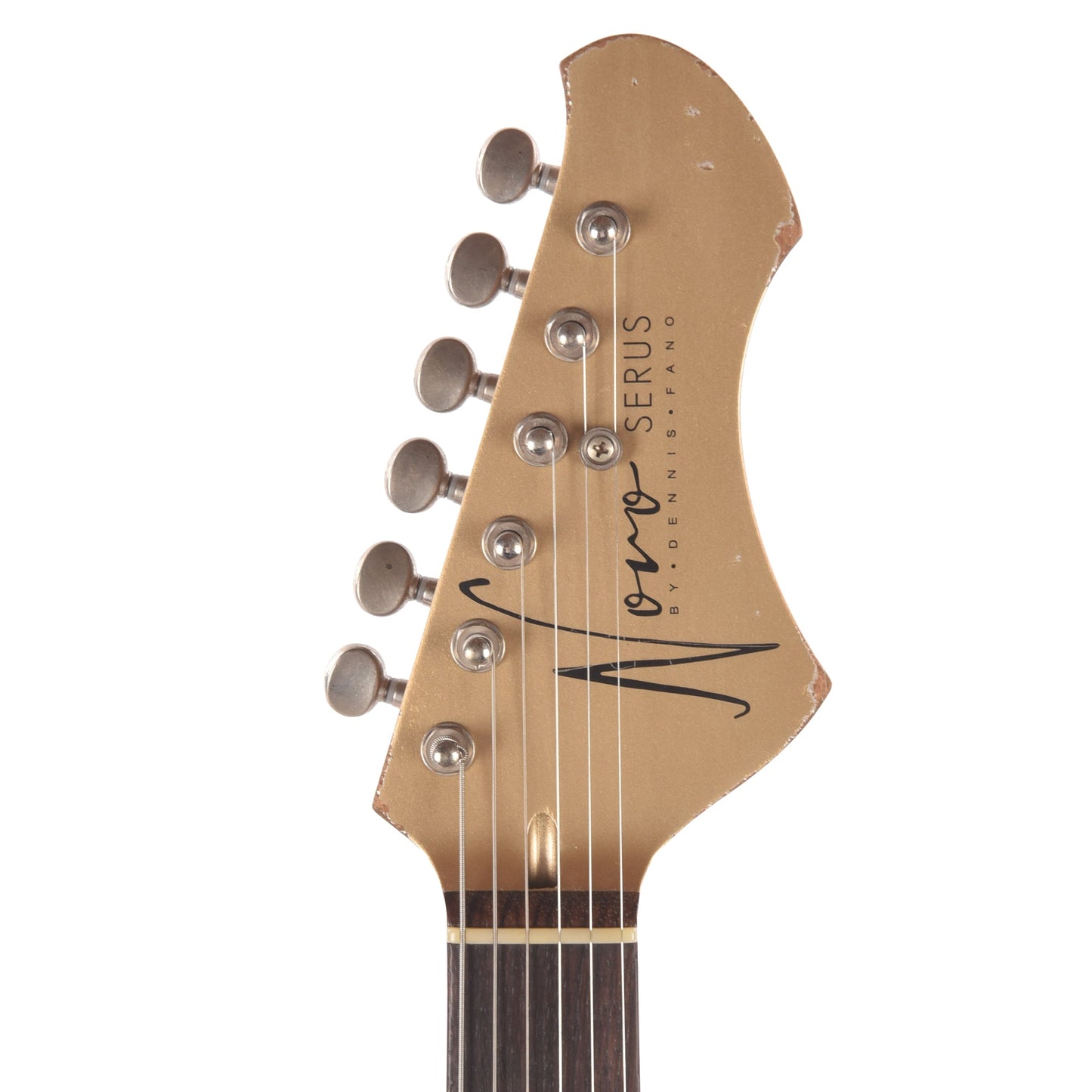 Novo Dealer Limited Serus J Shoreline Gold over '64 3-Tone Burst Medium Distress w/Fralin P-90s (Displayed at NAMM 2026, Signed by Dennis Fano)