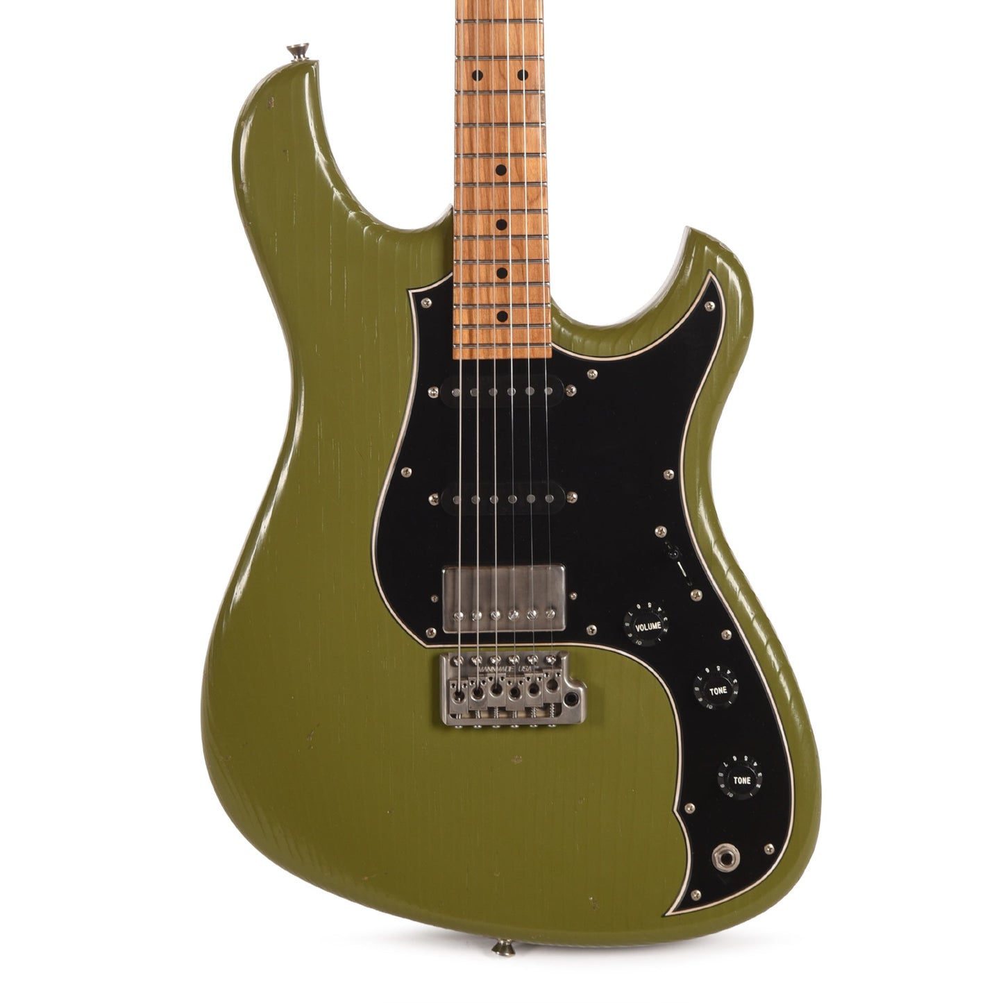 Novo Idris HSS Light Distress Uffington Green w/Fralin Modern PAF/Vintage Hot Strat Pickups