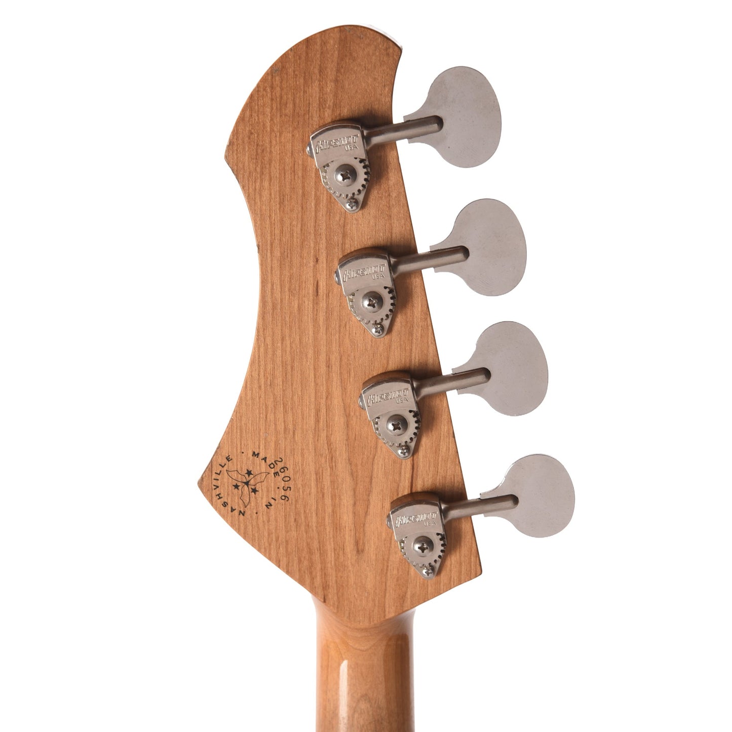 Novo Ivorus Light Distress Maroon Burst w/Novo Jazzmaster Bass Pickups