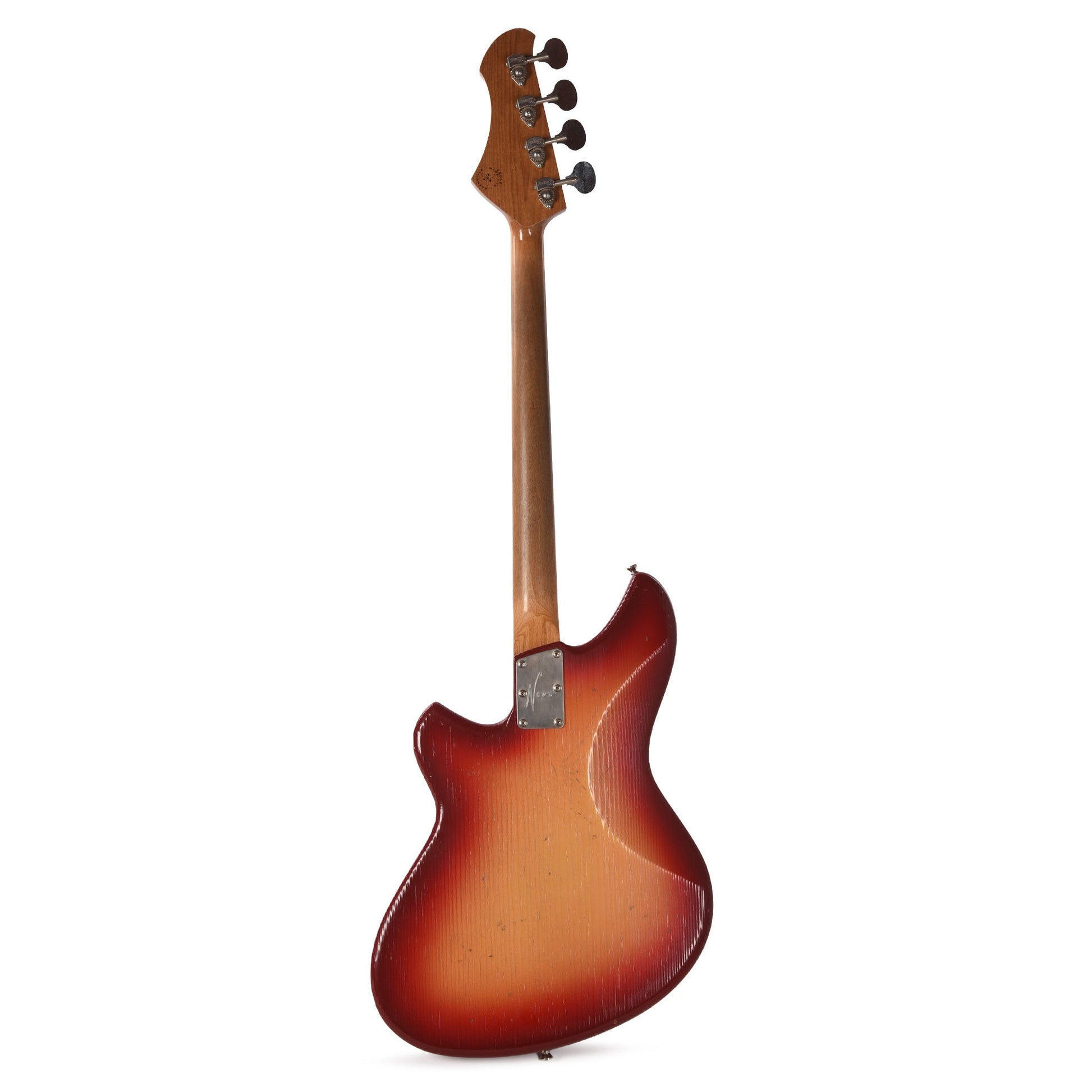 Novo Ivorus Light Distress Maroon Burst w/Novo Jazzmaster Bass Pickups