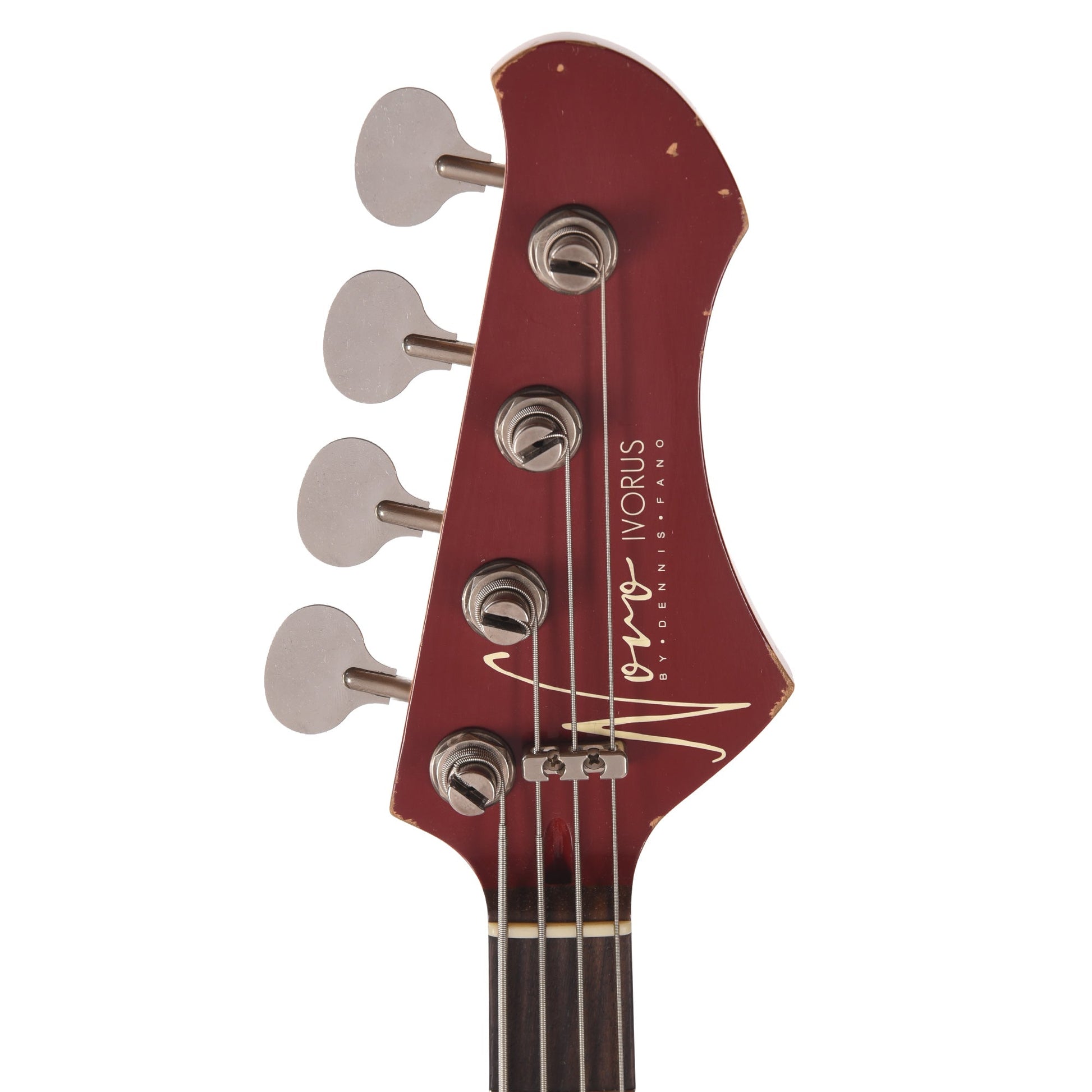 Novo Ivorus Light Distress Maroon Burst w/Novo Jazzmaster Bass Pickups