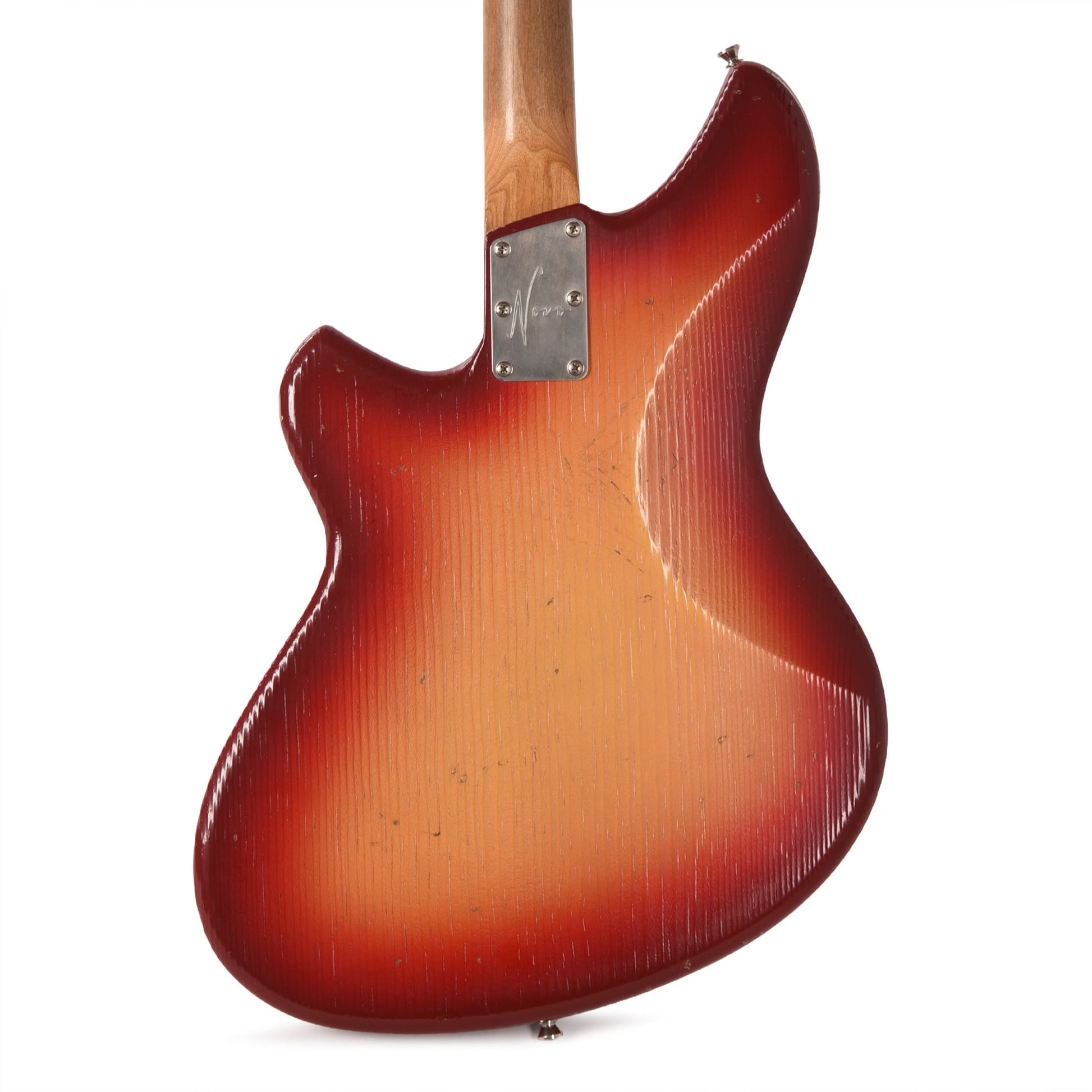 Novo Ivorus Light Distress Maroon Burst w/Novo Jazzmaster Bass Pickups