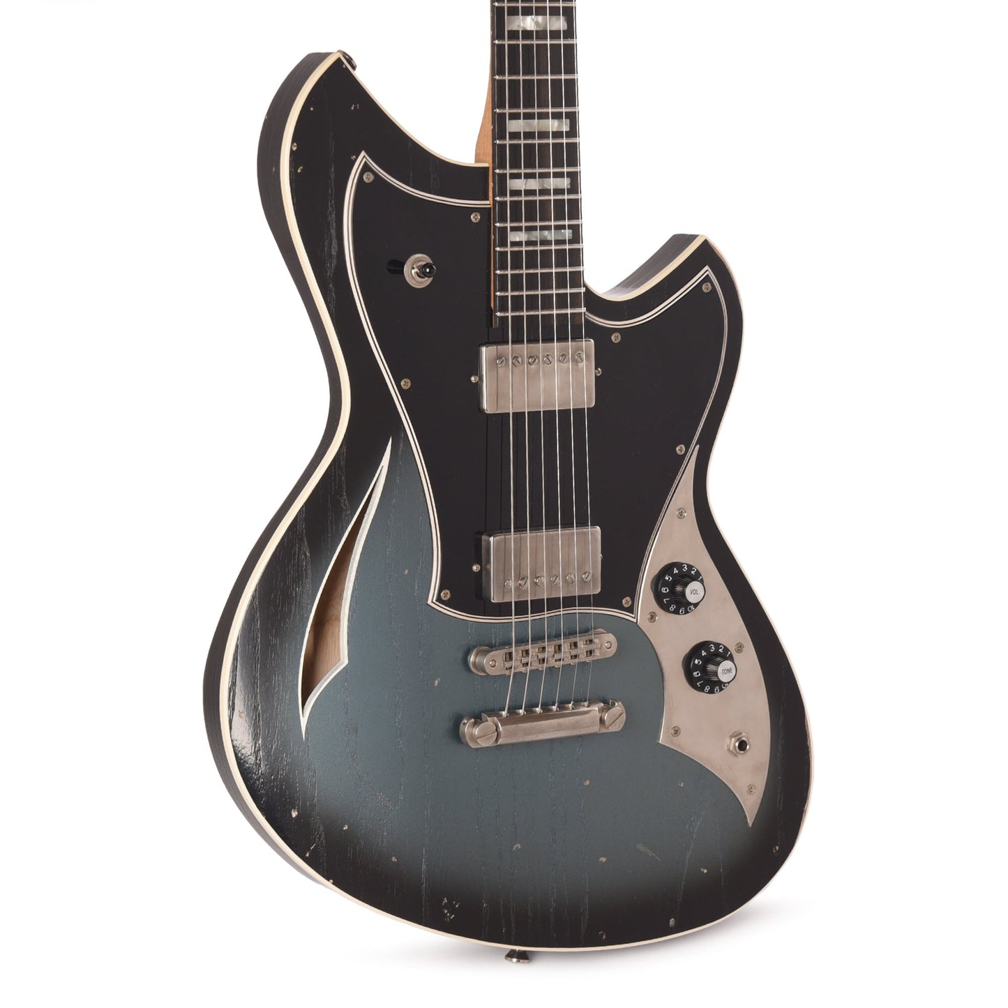 Novo Miris H2 Light Distress Pelham Burst w/Fralin Pure PAFs & Matching Headstock