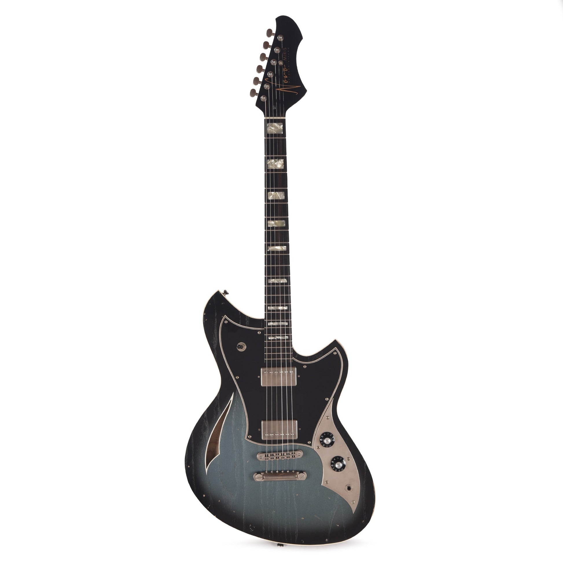 Novo Miris H2 Light Distress Pelham Burst w/Fralin Pure PAFs & Matching Headstock