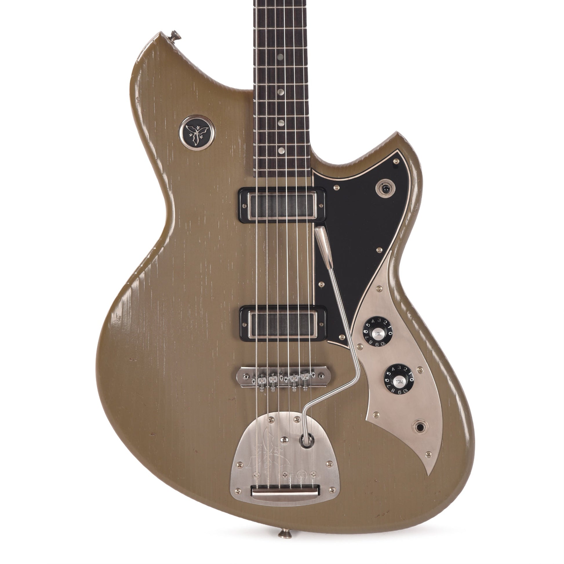 Novo Serus J Baritone Wrapped In Grey Light Distress w/Lollar Mini-Broilers