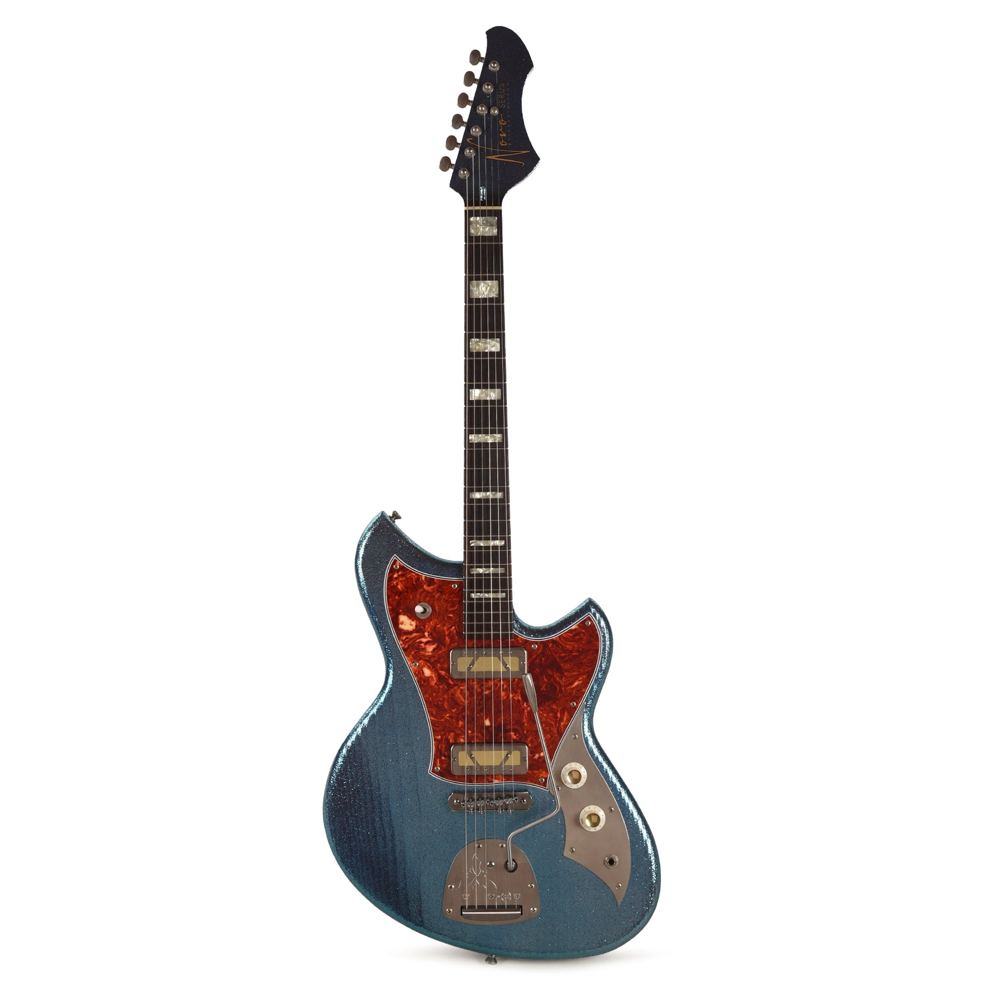 Novo Serus J Custom Lake Placid Blue Sparkle Extra Light Distress w/Lollar Gold Foils