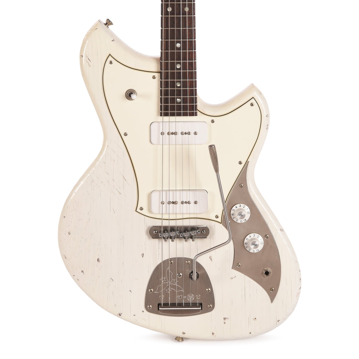 Novo Serus J Light Distress Olympic White w/Fralin P90s