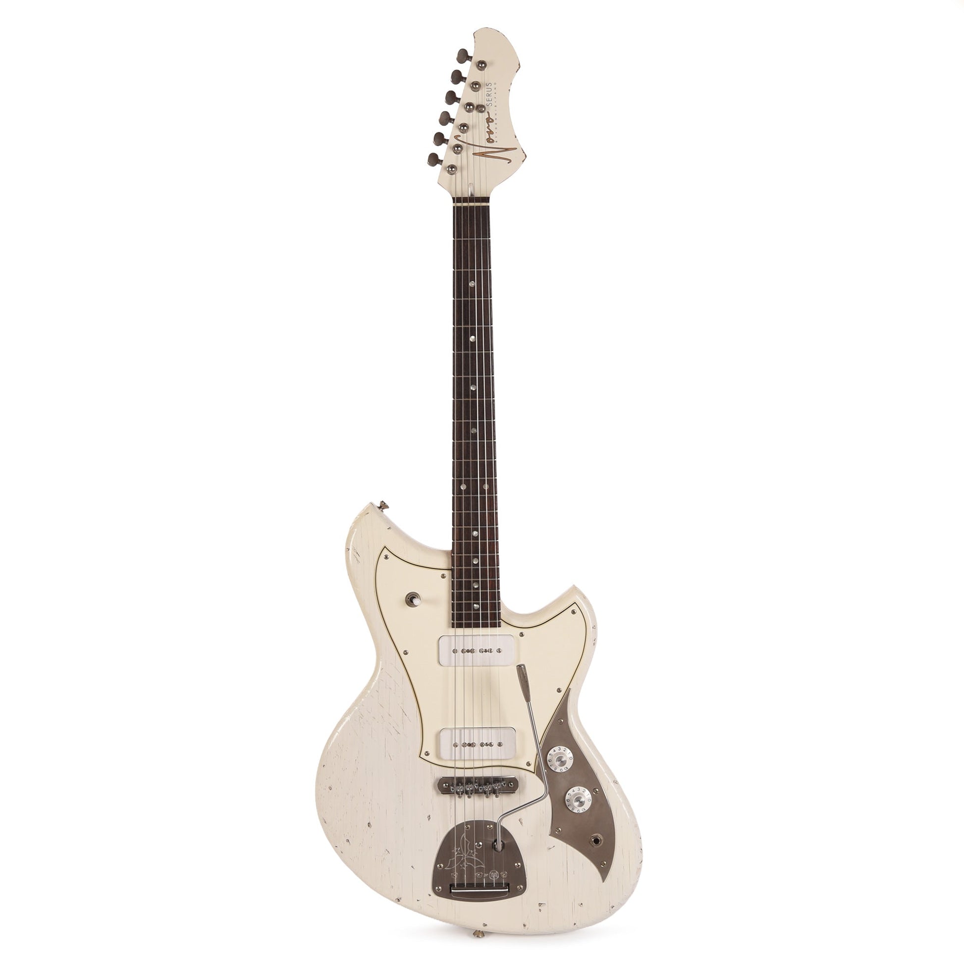 Novo Serus J Light Distress Olympic White w/Fralin P90s