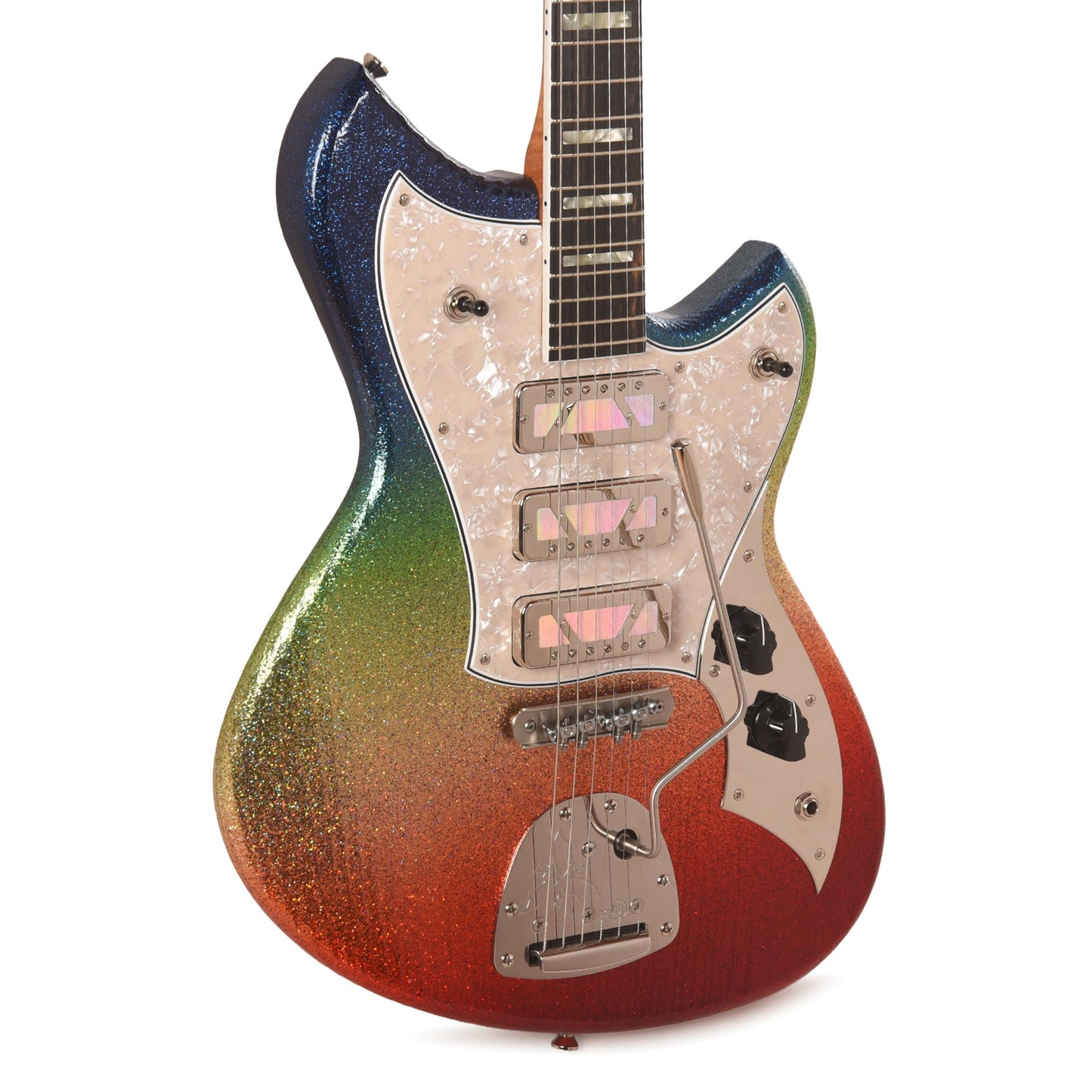 Novo Signature Serus J Dark Side Sparkle Extra Light Distress w/Lollar Technicolor Foil Pickups